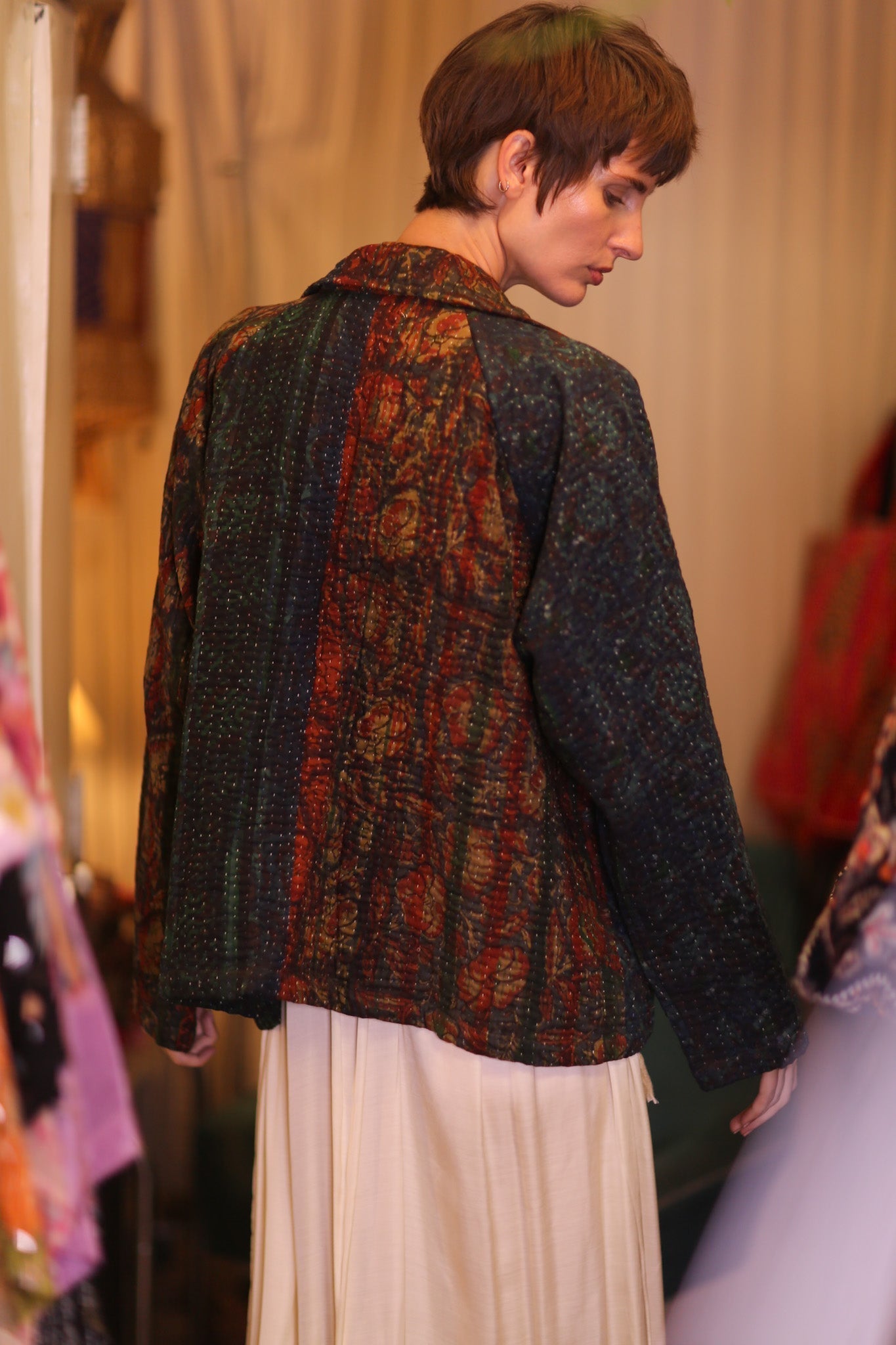 PATTERN KANTHA JACKET GARNET - MOMO STUDIO BERLIN - Berlin Concept Store - sustainable & ethical fashion