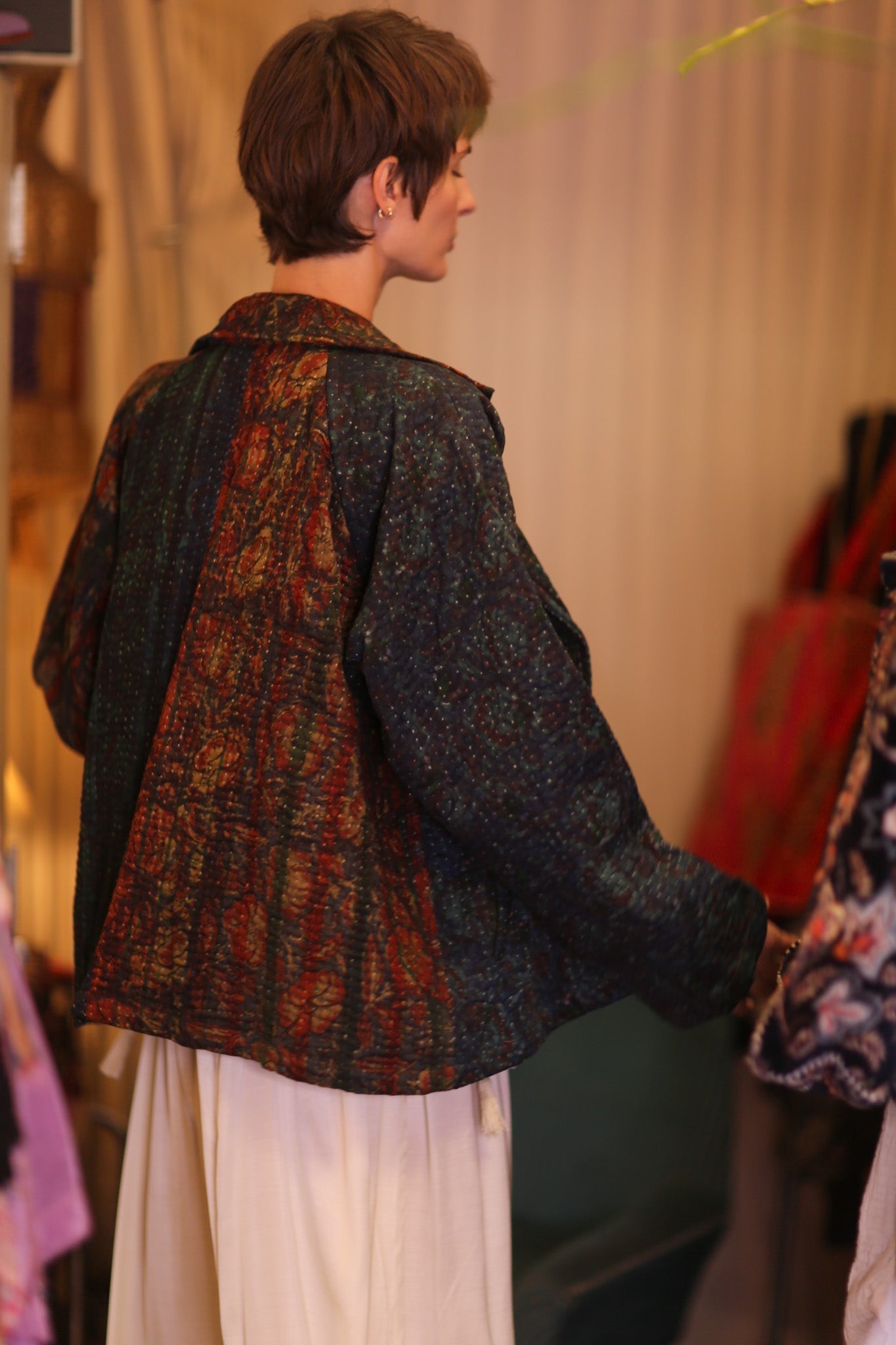 PATTERN KANTHA JACKET GARNET - MOMO STUDIO BERLIN - Berlin Concept Store - sustainable & ethical fashion