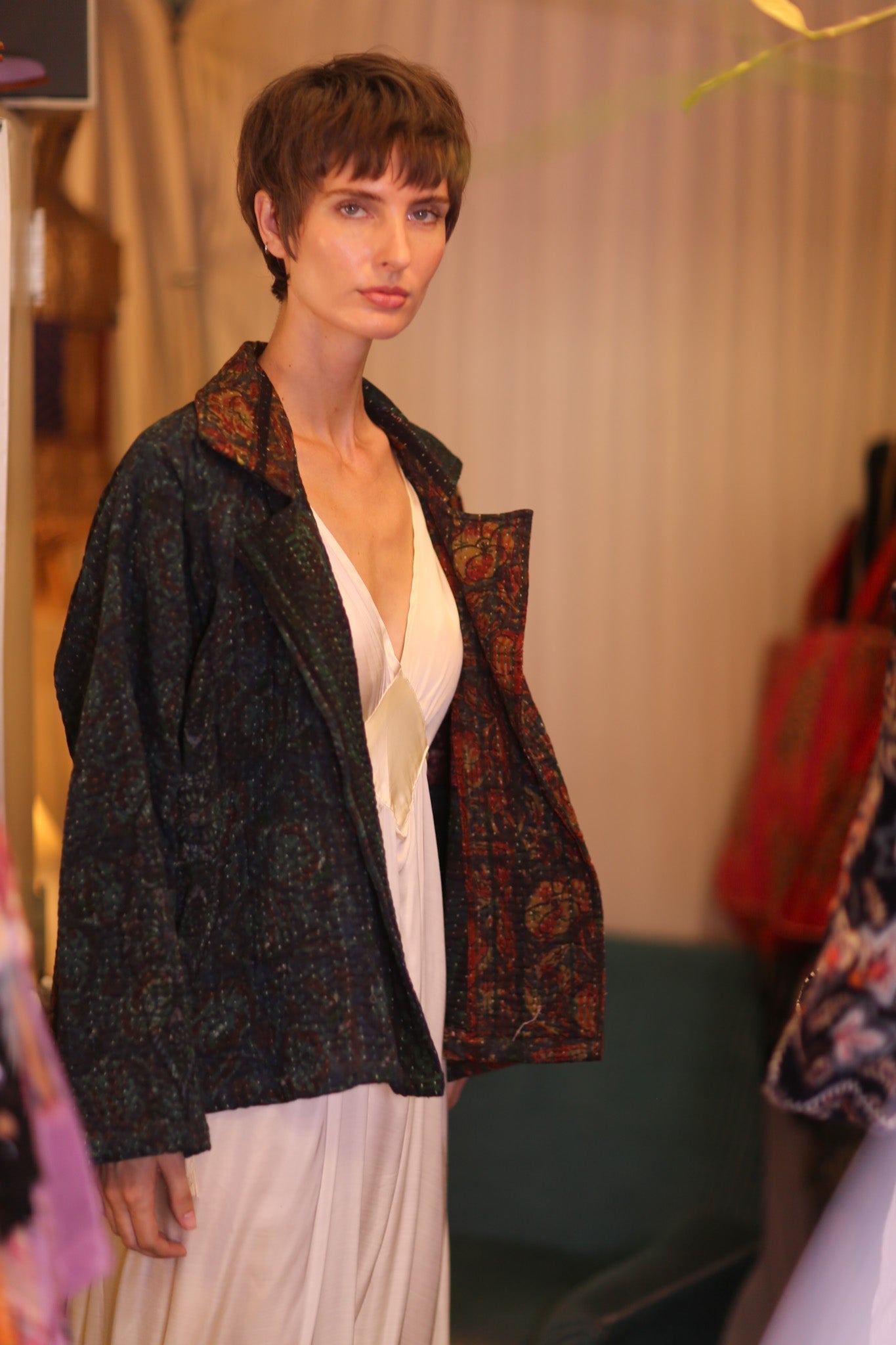 PATTERN KANTHA JACKET GARNET - MOMO STUDIO BERLIN - Berlin Concept Store - sustainable & ethical fashion