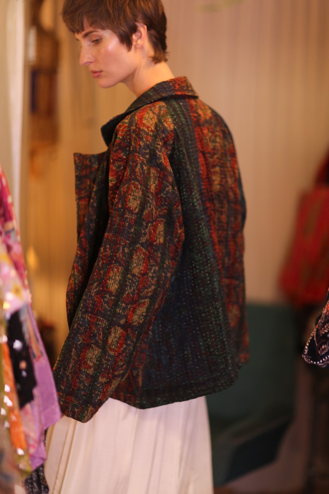PATTERN KANTHA JACKET GARNET - MOMO STUDIO BERLIN - Berlin Concept Store - sustainable & ethical fashion