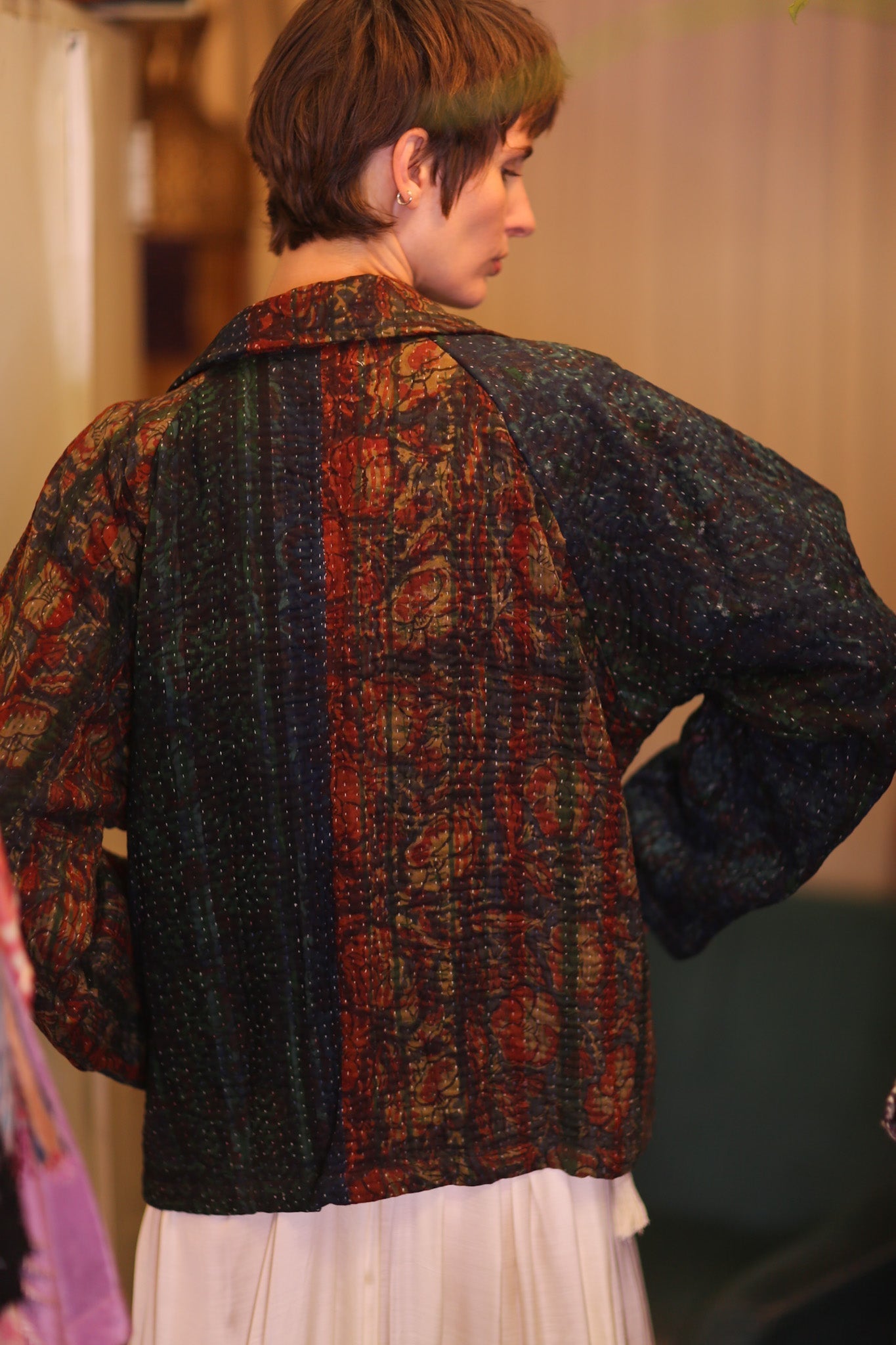 PATTERN KANTHA JACKET GARNET - MOMO STUDIO BERLIN - Berlin Concept Store - sustainable & ethical fashion