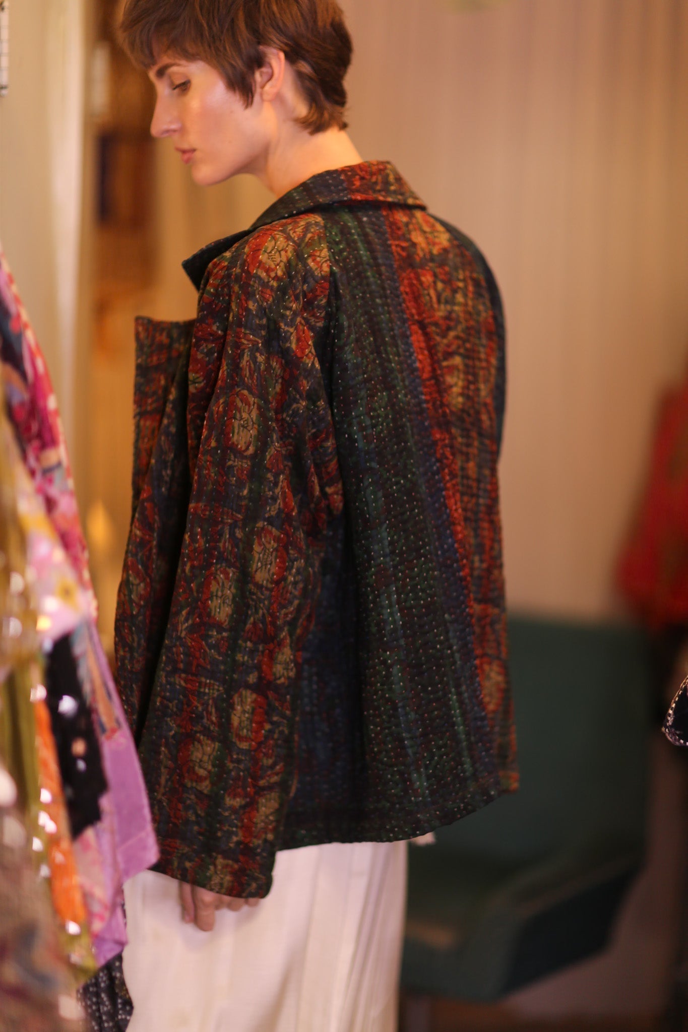 PATTERN KANTHA JACKET GARNET - MOMO STUDIO BERLIN - Berlin Concept Store - sustainable & ethical fashion