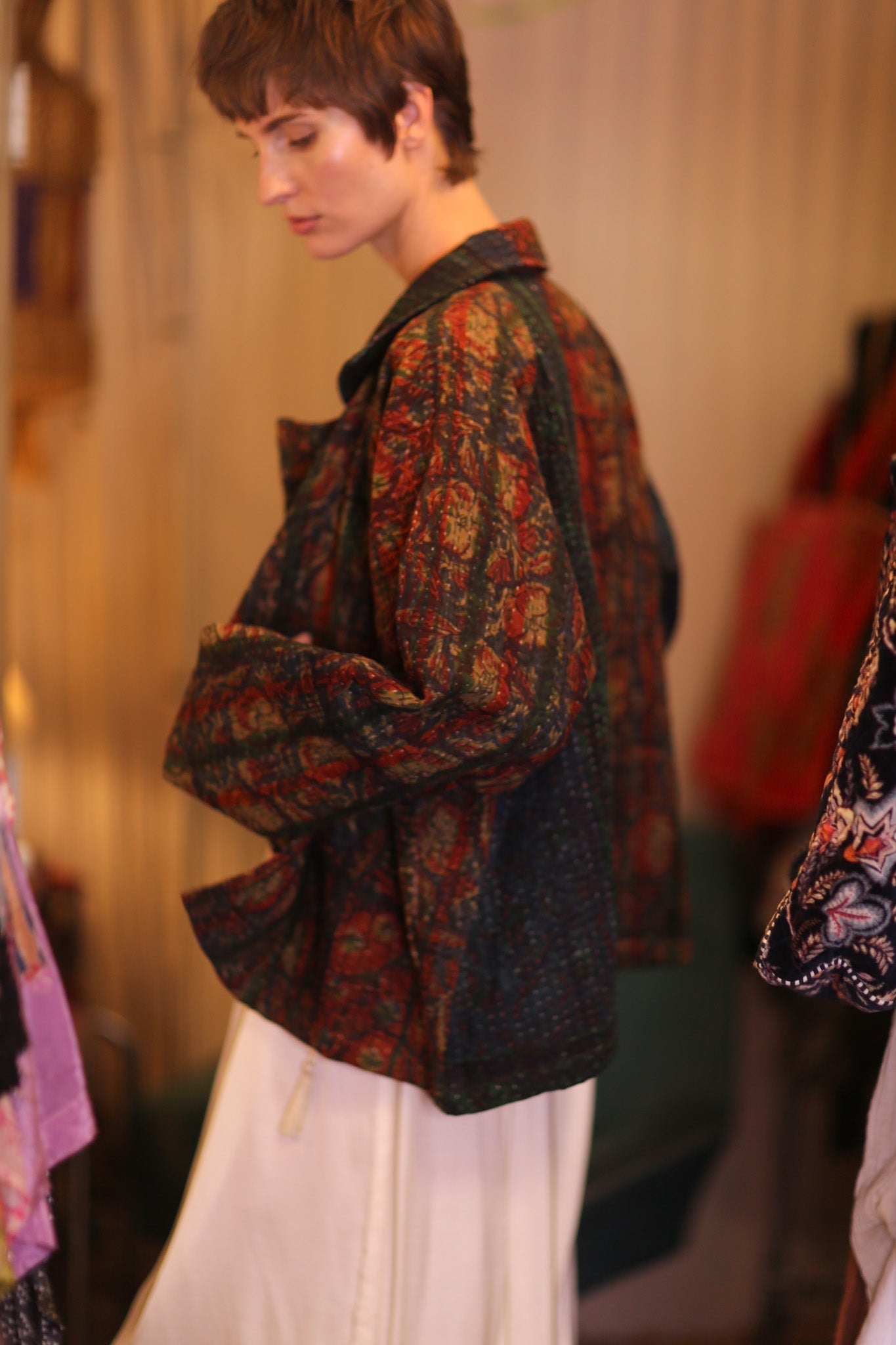 PATTERN KANTHA JACKET GARNET - MOMO STUDIO BERLIN - Berlin Concept Store - sustainable & ethical fashion