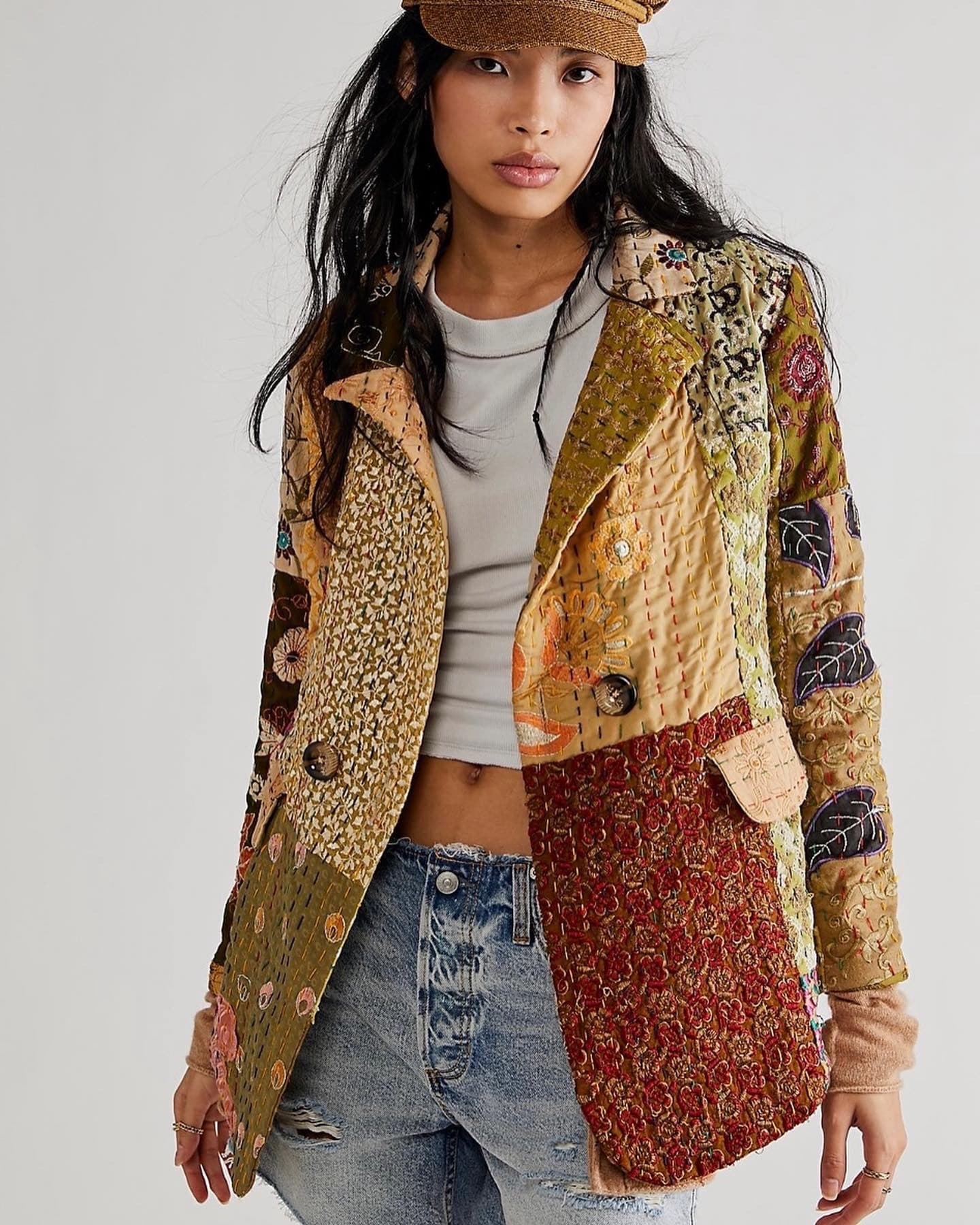 PENNY JACKET EMBROIDERED PATCHWORK X FREE PEOPLE - MOMO STUDIO BERLIN - Berlin Concept Store - sustainable & ethical fashion