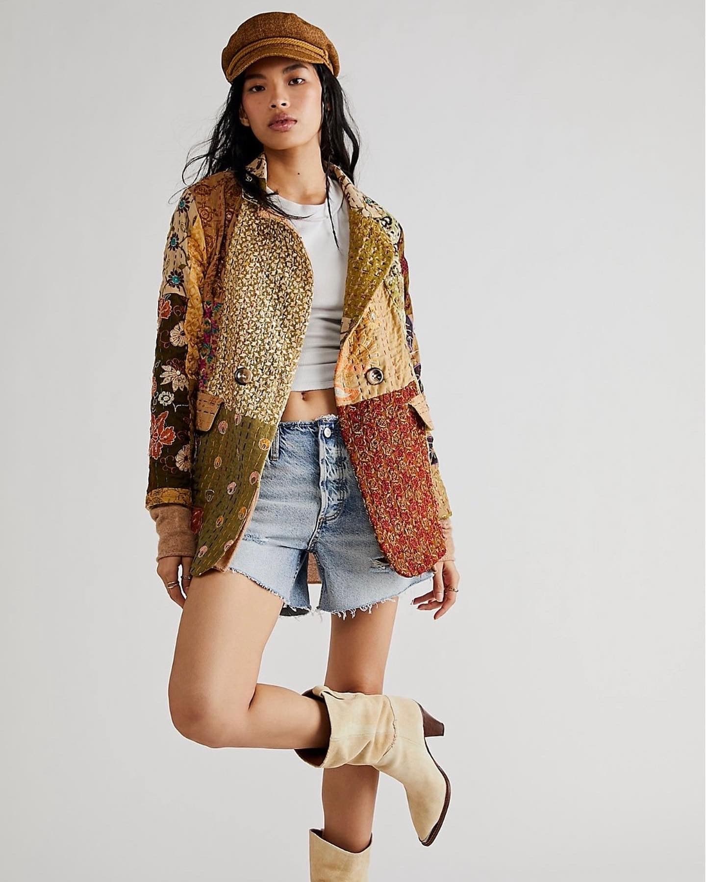 PENNY JACKET EMBROIDERED PATCHWORK X FREE PEOPLE - MOMO STUDIO BERLIN - Berlin Concept Store - sustainable & ethical fashion