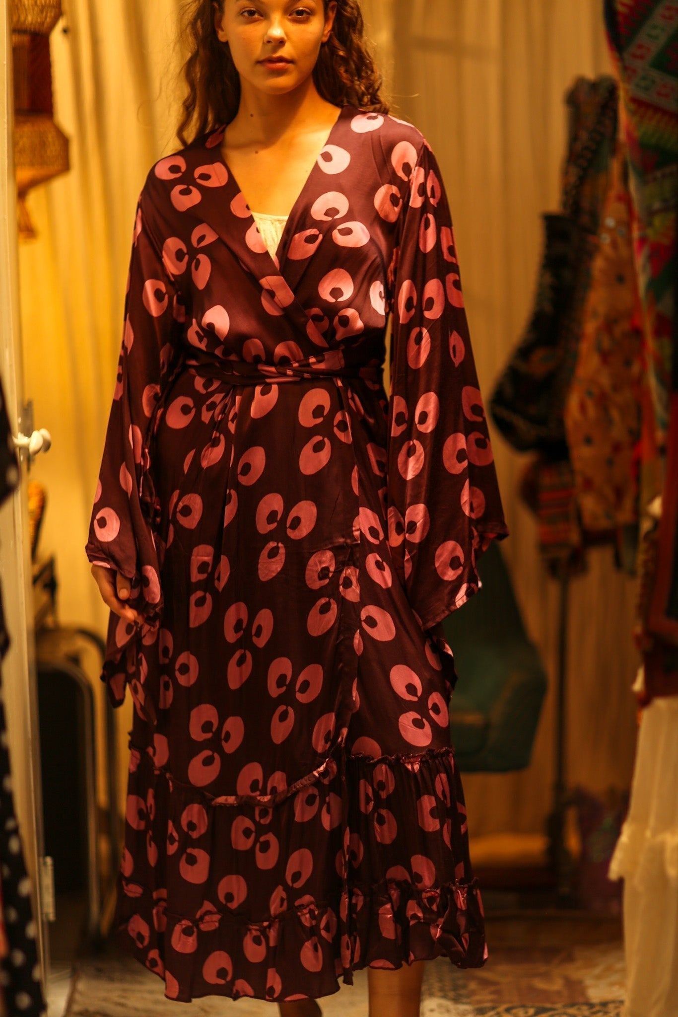 PINA SILK KIMONO PINK MONKEY - MOMO STUDIO BERLIN - Berlin Concept Store - sustainable & ethical fashion