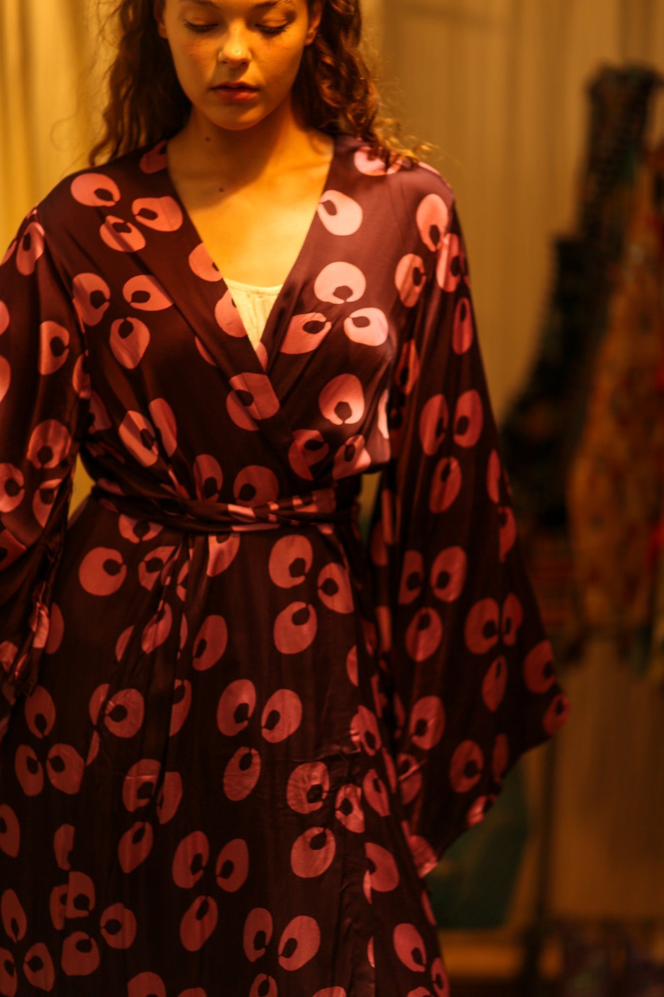 PINA SILK KIMONO PINK MONKEY - MOMO STUDIO BERLIN - Berlin Concept Store - sustainable & ethical fashion