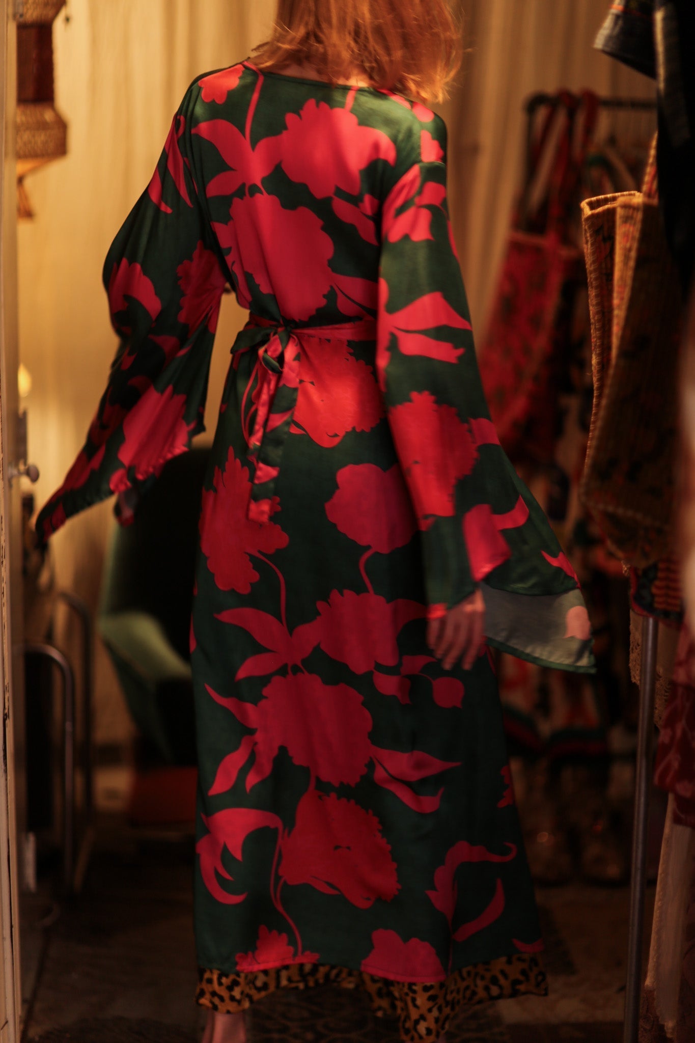 PINA SILK KIMONO PINK VINES - MOMO STUDIO BERLIN - Berlin Concept Store - sustainable & ethical fashion