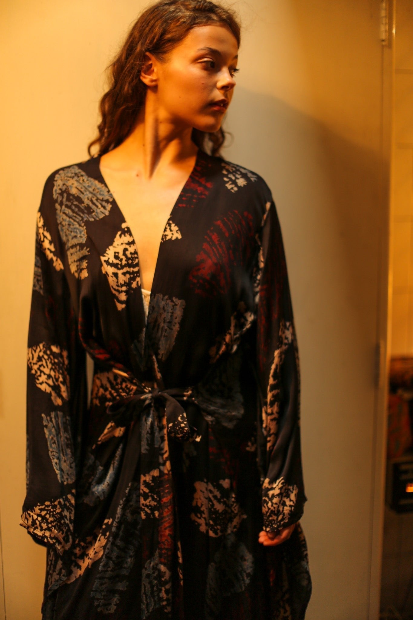 PINA SILK KIMONO RED AND BLUE ARTIST - MOMO STUDIO BERLIN - Berlin Concept Store - sustainable & ethical fashion