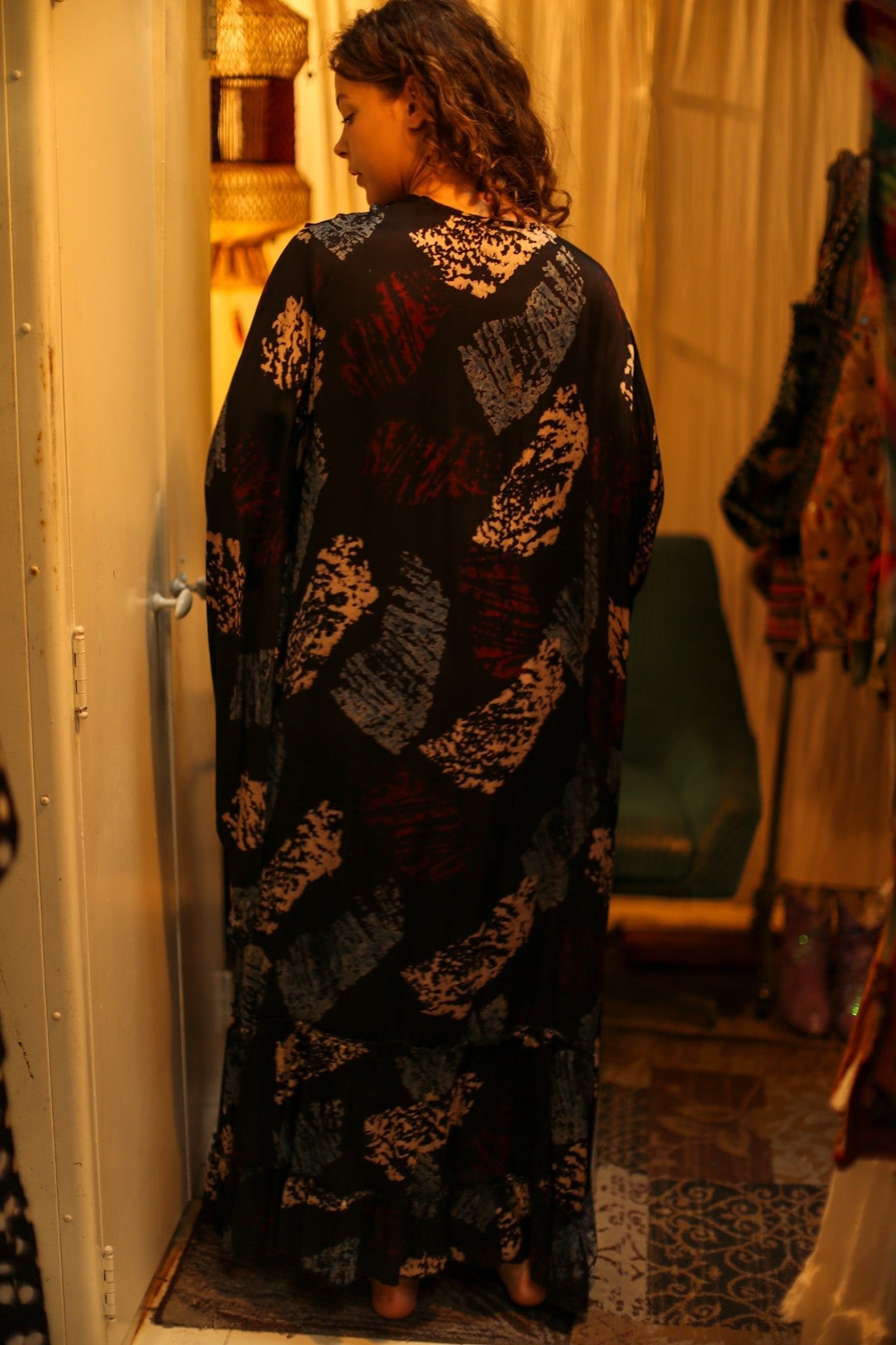 PINA SILK KIMONO RED AND BLUE ARTIST - MOMO STUDIO BERLIN - Berlin Concept Store - sustainable & ethical fashion