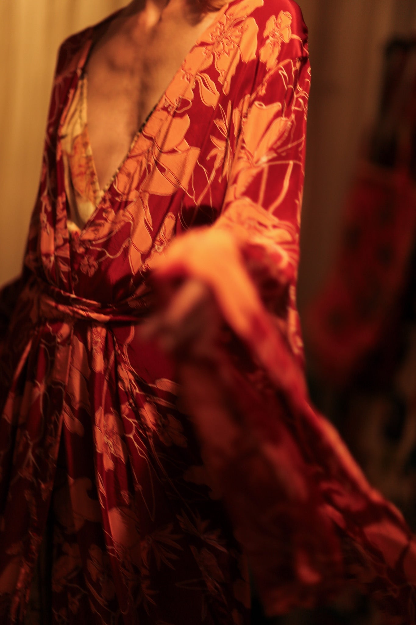 PINA SILK KIMONO RED FLOWER - MOMO STUDIO BERLIN - Berlin Concept Store - sustainable & ethical fashion