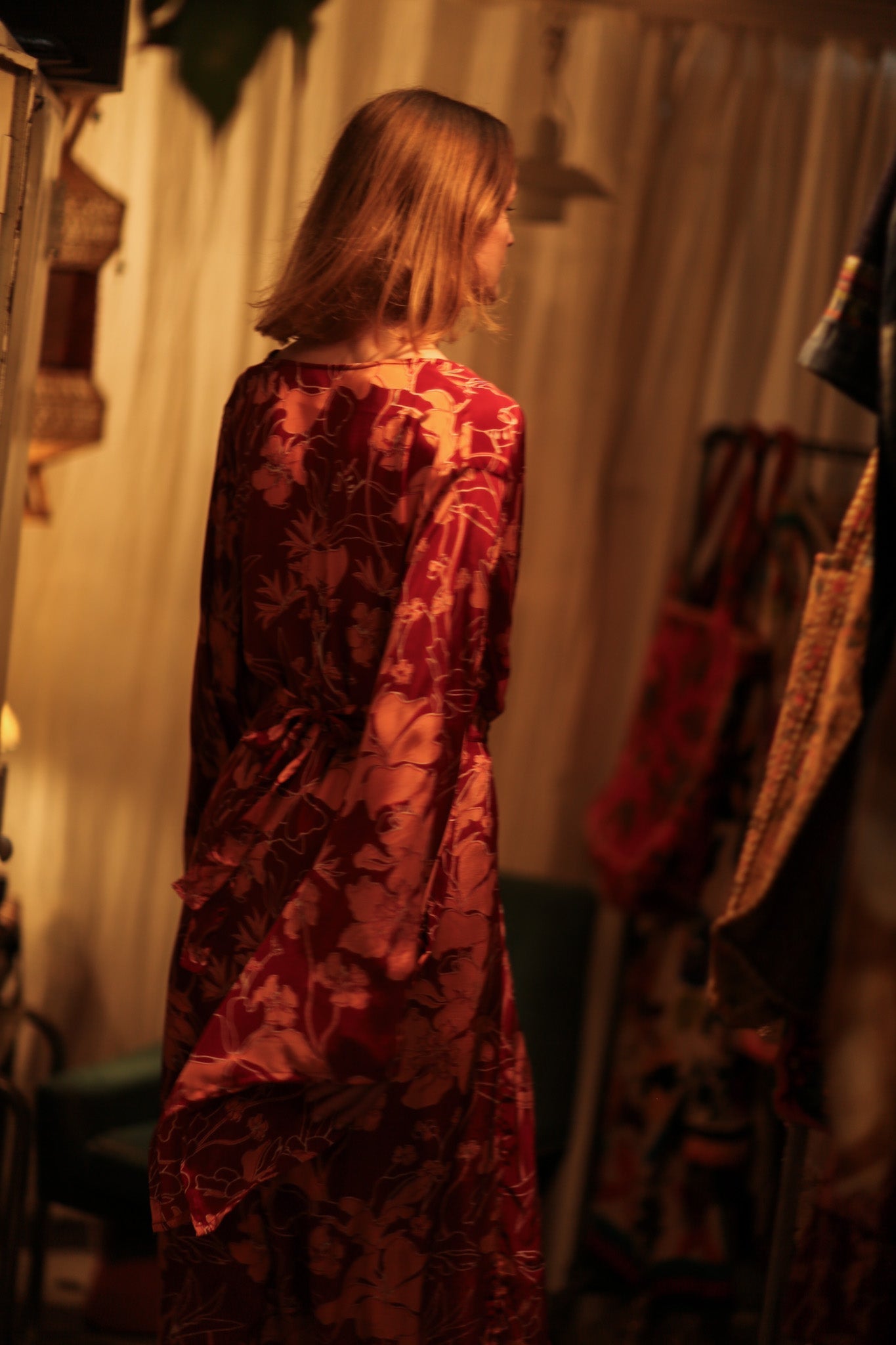 PINA SILK KIMONO RED FLOWER - MOMO STUDIO BERLIN - Berlin Concept Store - sustainable & ethical fashion