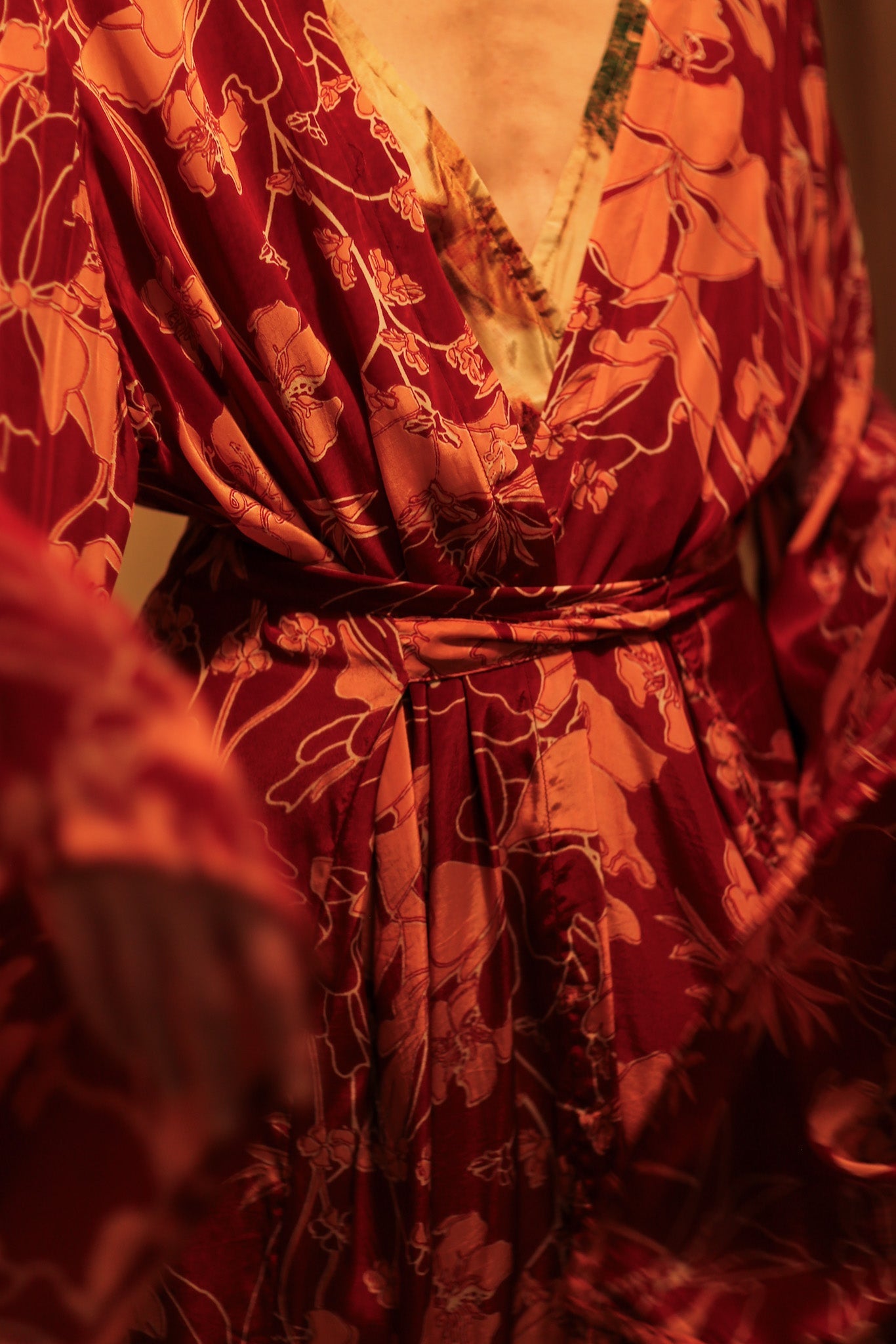 PINA SILK KIMONO RED FLOWER - MOMO STUDIO BERLIN - Berlin Concept Store - sustainable & ethical fashion