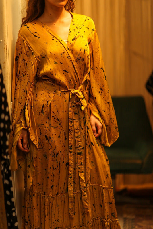 PINA SILK KIMONO YELLOW POLLOCK - MOMO STUDIO BERLIN - Berlin Concept Store - sustainable & ethical fashion