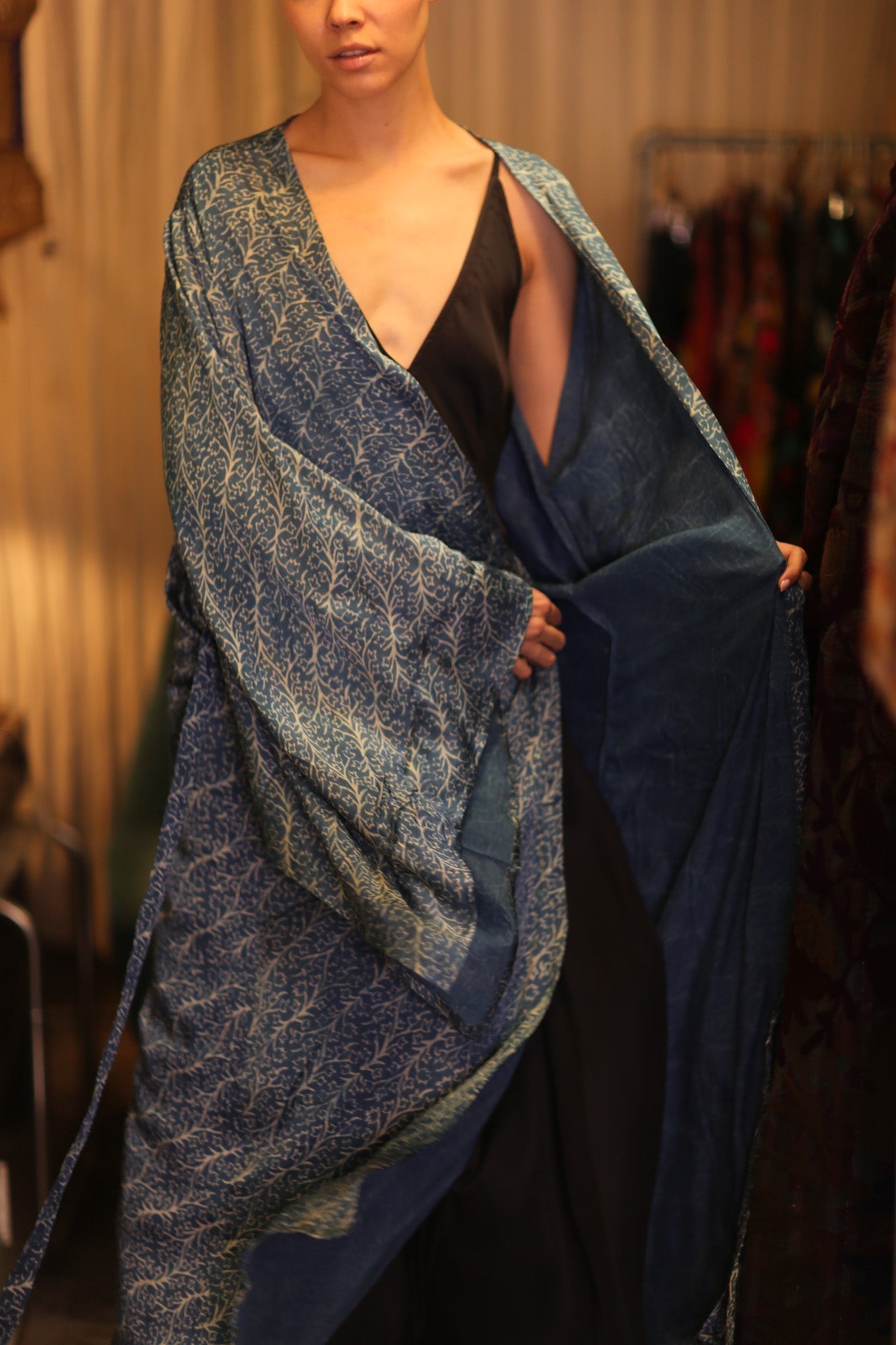 PINA SILK WING KIMONO OCEAN - MOMO STUDIO BERLIN - Berlin Concept Store - sustainable & ethical fashion