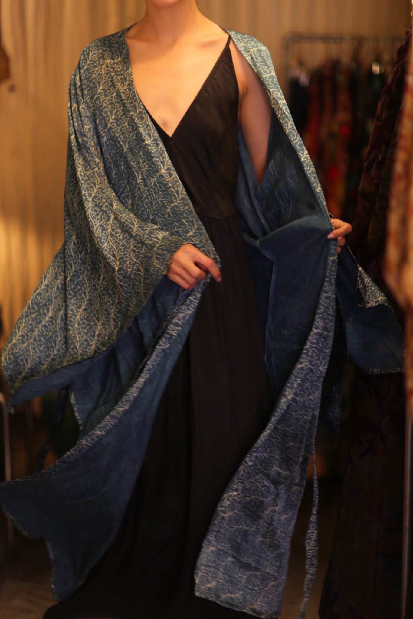 PINA SILK WING KIMONO OCEAN - MOMO STUDIO BERLIN - Berlin Concept Store - sustainable & ethical fashion