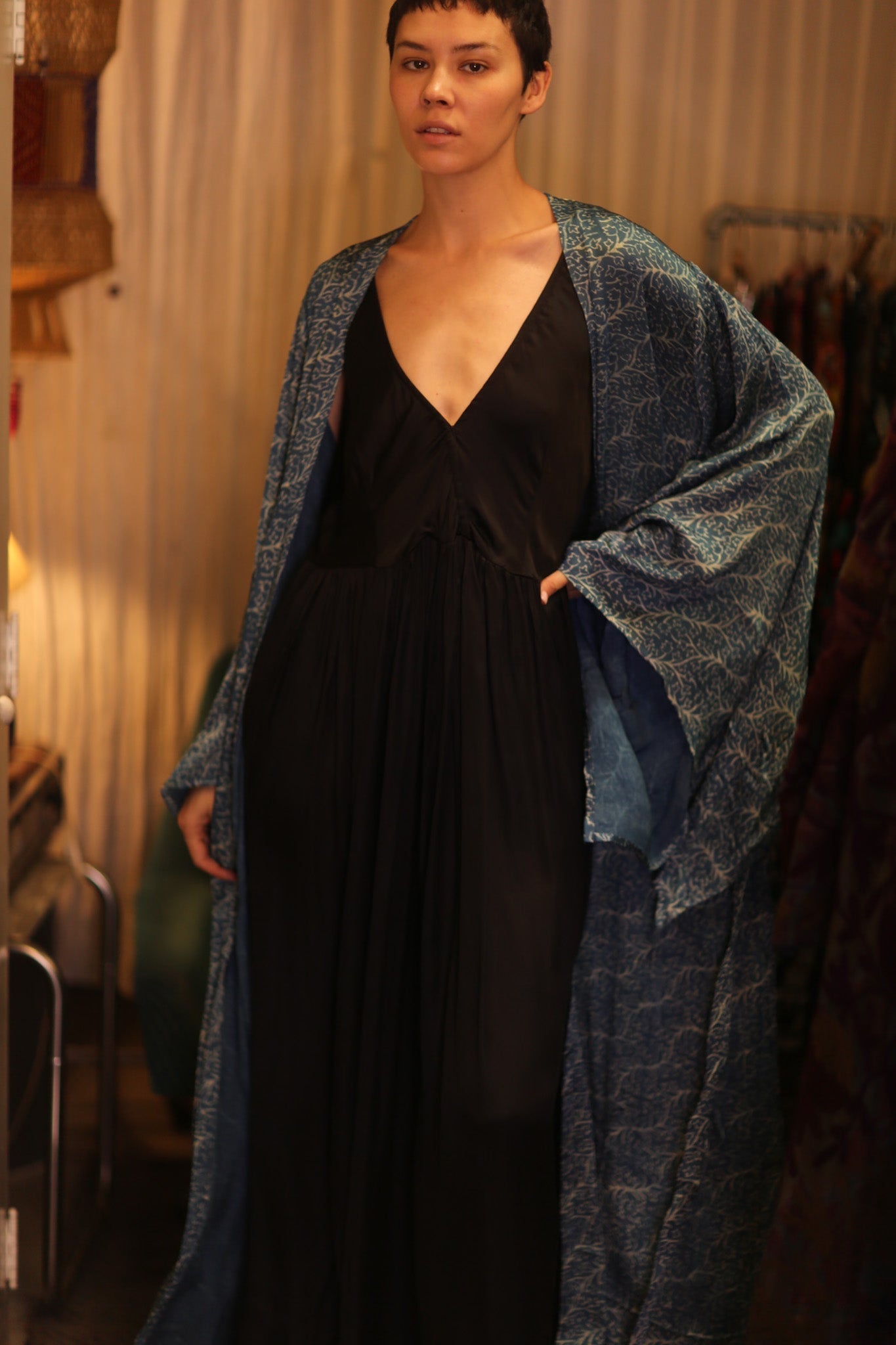 PINA SILK WING KIMONO OCEAN - MOMO STUDIO BERLIN - Berlin Concept Store - sustainable & ethical fashion