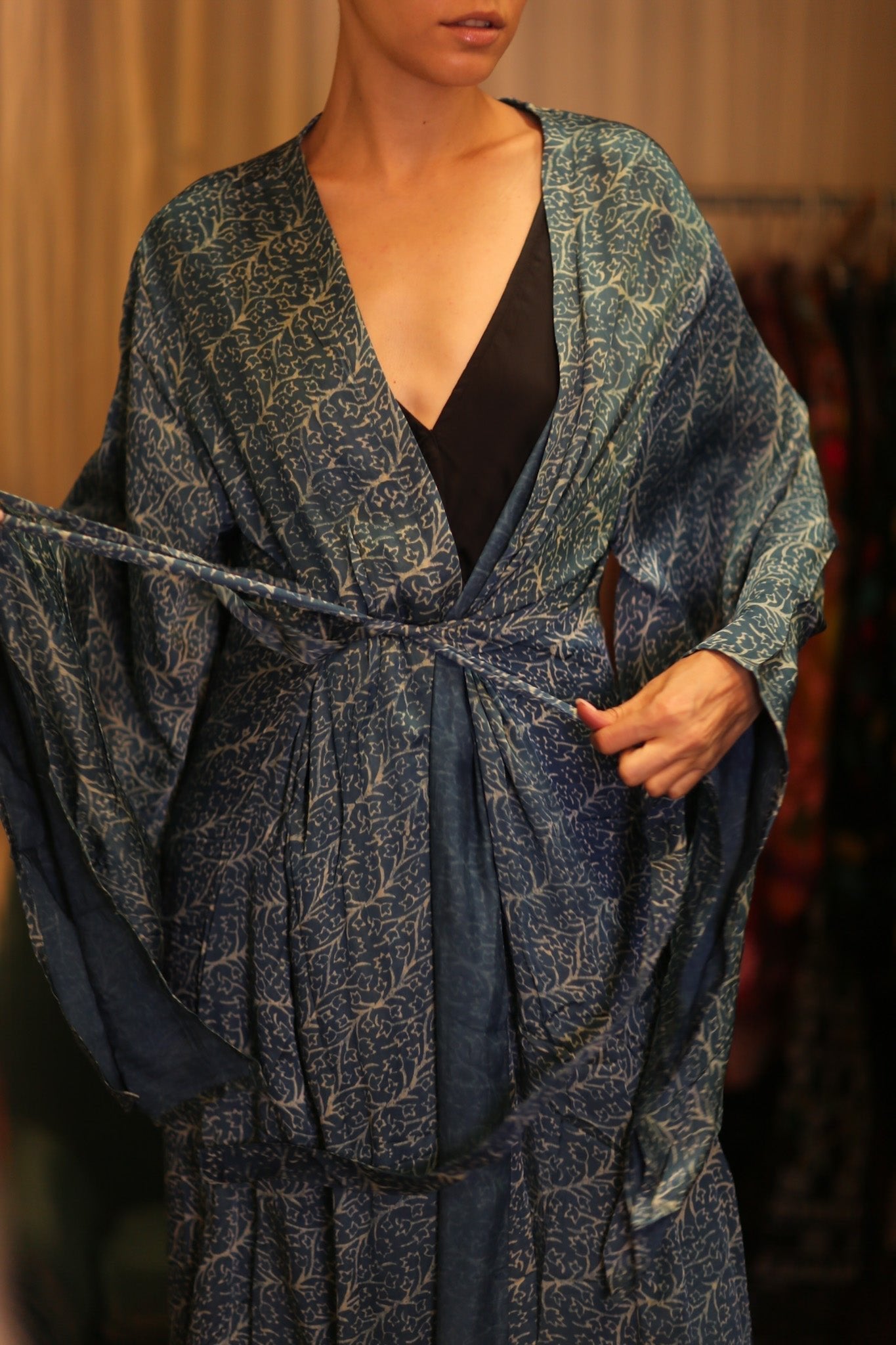 PINA SILK WING KIMONO OCEAN - MOMO STUDIO BERLIN - Berlin Concept Store - sustainable & ethical fashion