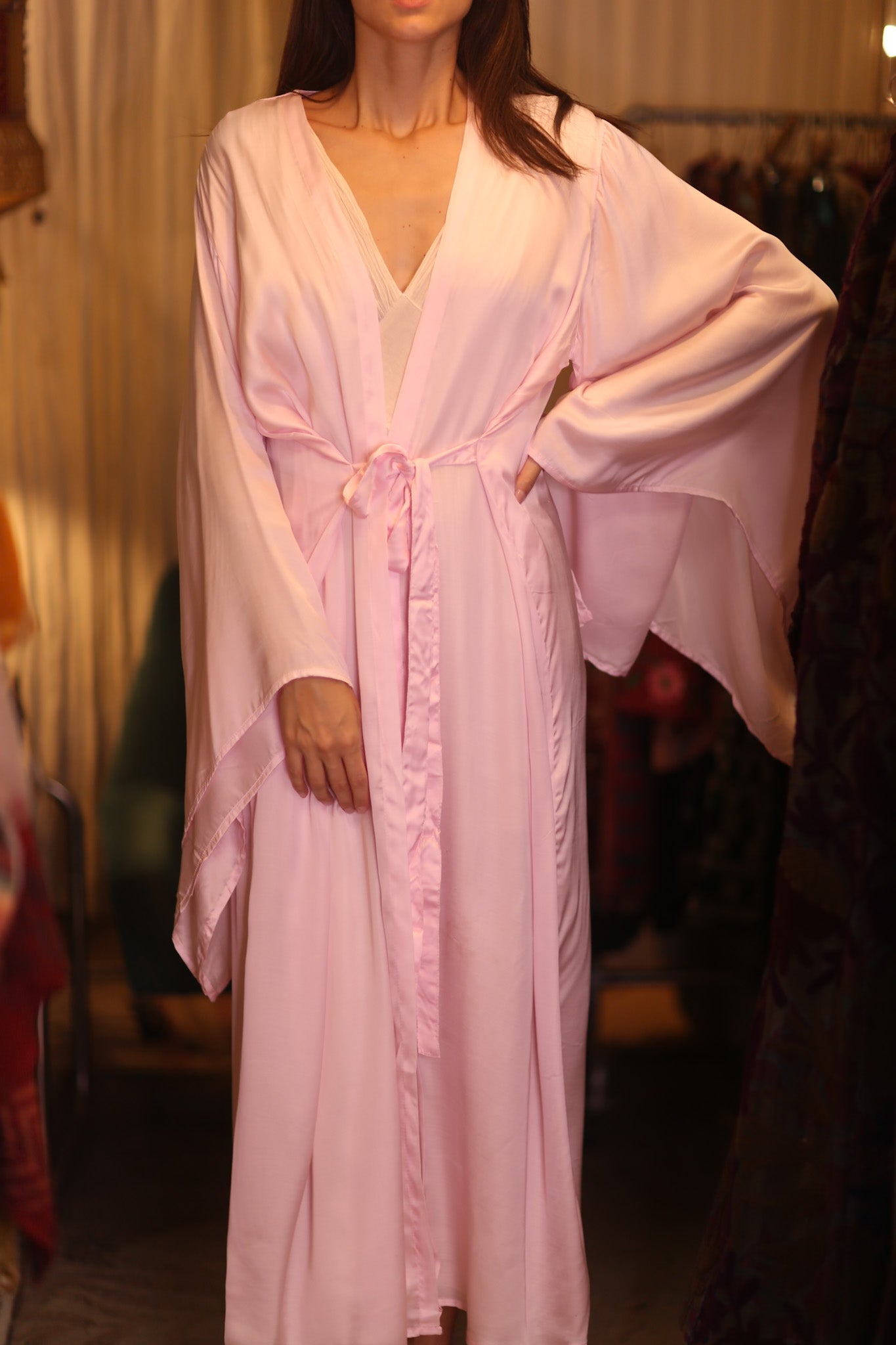 PINA SILK WING KIMONO SOLID PALE PINK - MOMO STUDIO BERLIN - Berlin Concept Store - sustainable & ethical fashion