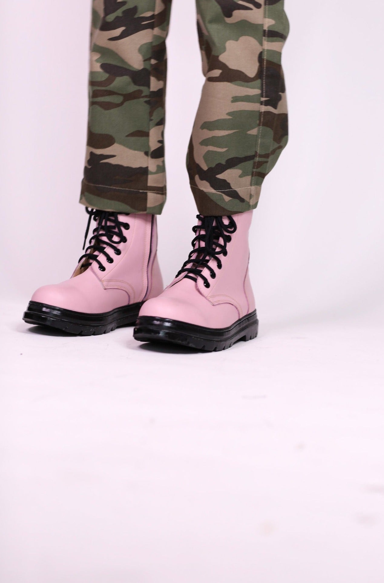 PINK COMBAT BOOTS ADA - MOMO STUDIO BERLIN - Berlin Concept Store - sustainable & ethical fashion