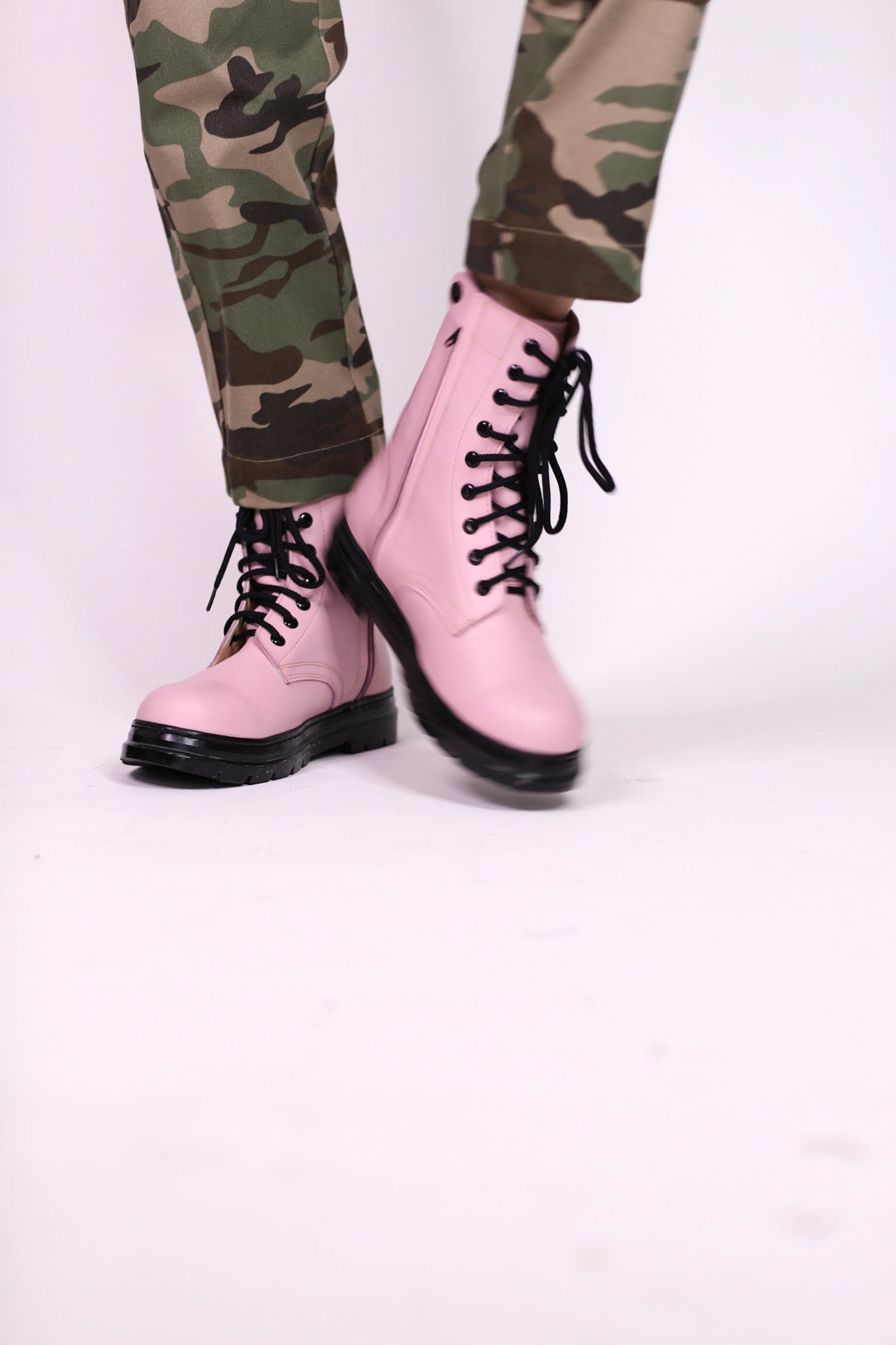 PINK COMBAT BOOTS ADA - MOMO STUDIO BERLIN - Berlin Concept Store - sustainable & ethical fashion