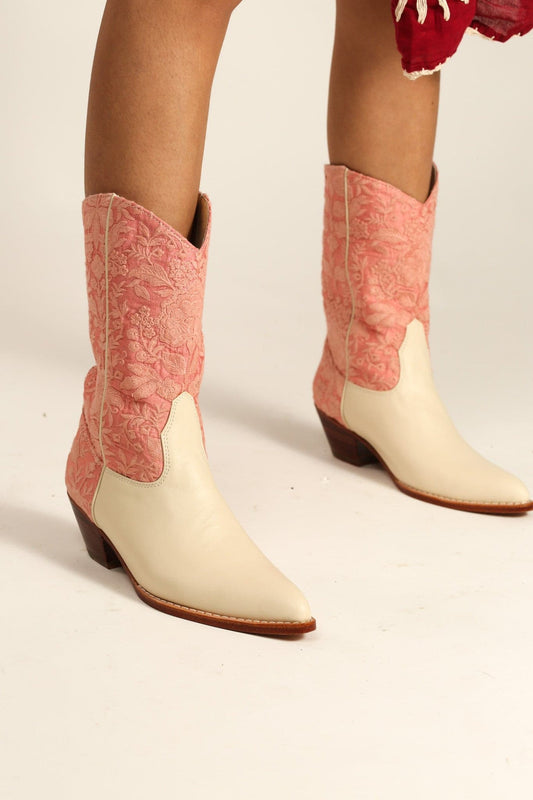 PINK CREAM WESTERN BOOTS LOERI - MOMO STUDIO BERLIN - Berlin Concept Store - sustainable & ethical fashion