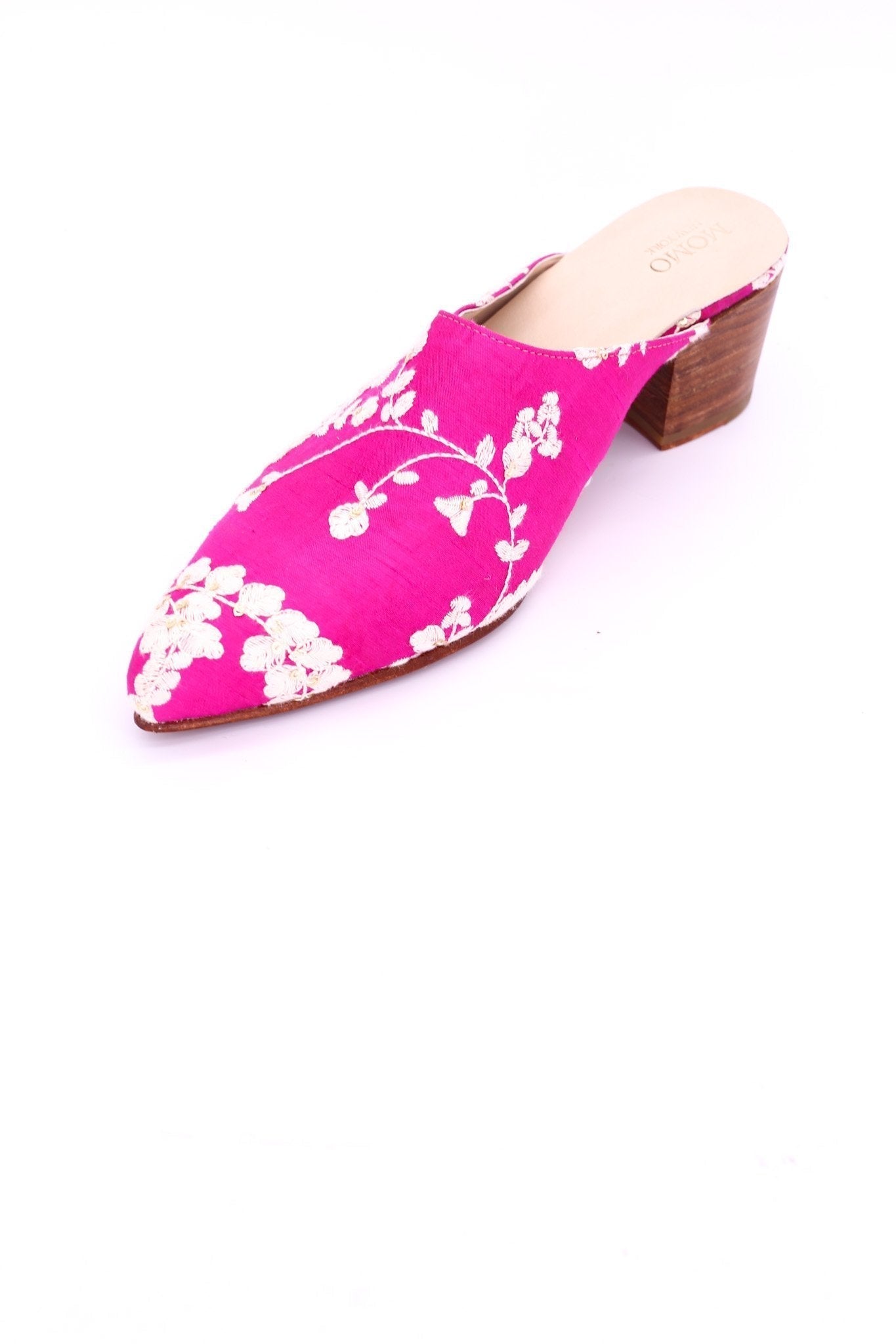 PINK EMBROIDERED HEELED MULES - MOMO STUDIO BERLIN - Berlin Concept Store - sustainable & ethical fashion