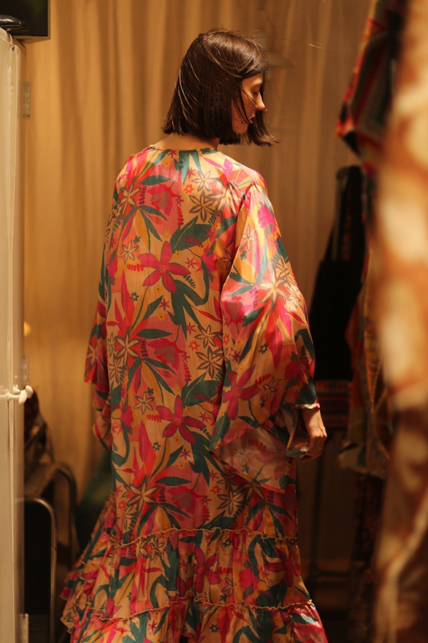 PINK JUNGLE SILK KIMONO PINA - MOMO STUDIO BERLIN - Berlin Concept Store - sustainable & ethical fashion