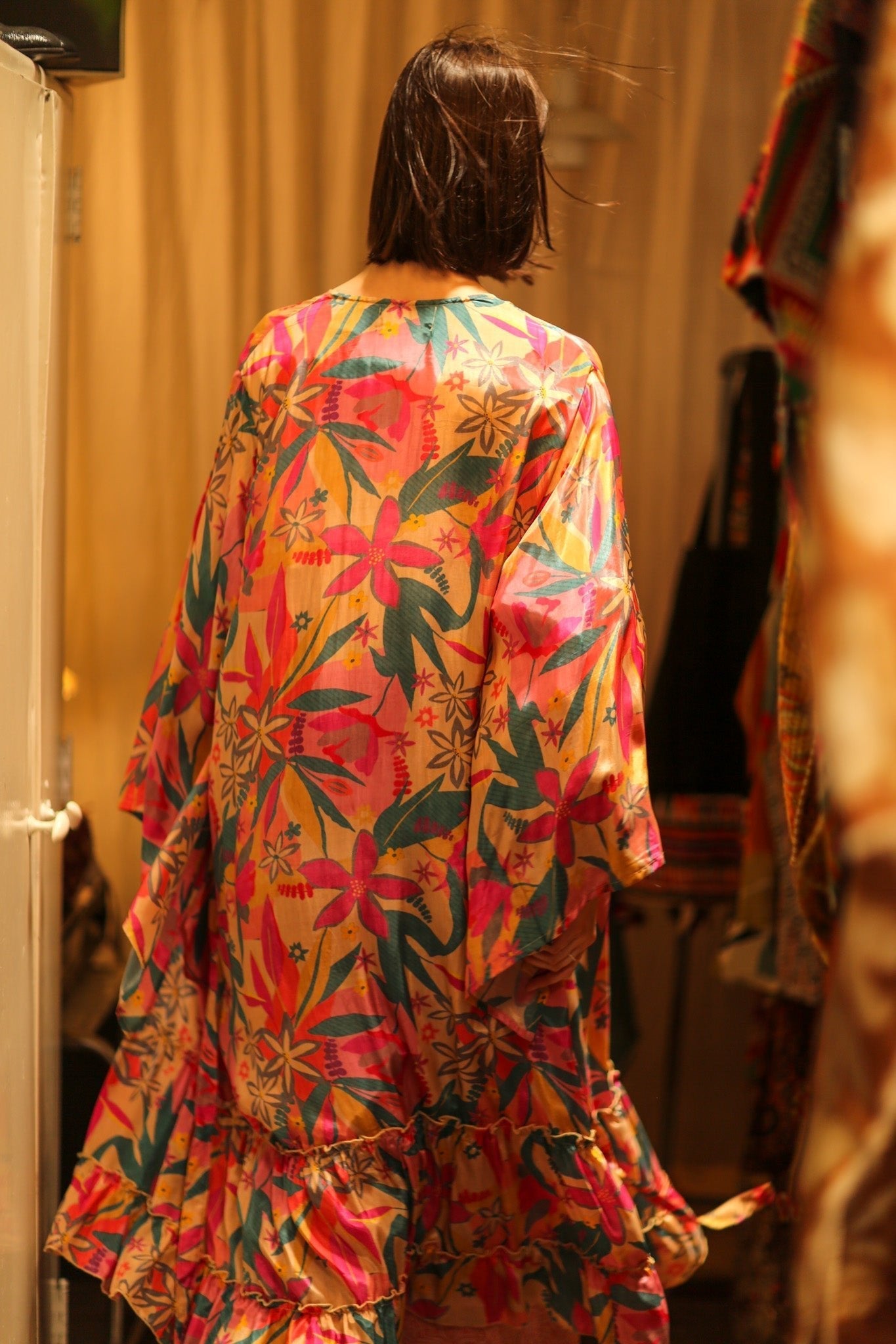 PINK JUNGLE SILK KIMONO PINA - MOMO STUDIO BERLIN - Berlin Concept Store - sustainable & ethical fashion