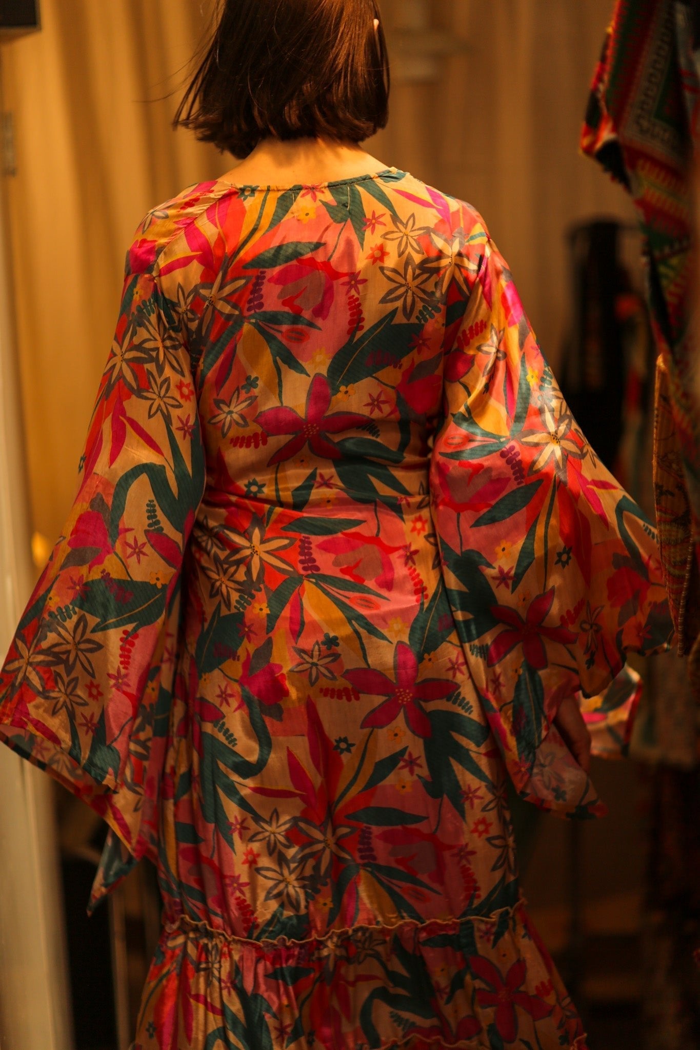 PINK JUNGLE SILK KIMONO PINA - MOMO STUDIO BERLIN - Berlin Concept Store - sustainable & ethical fashion