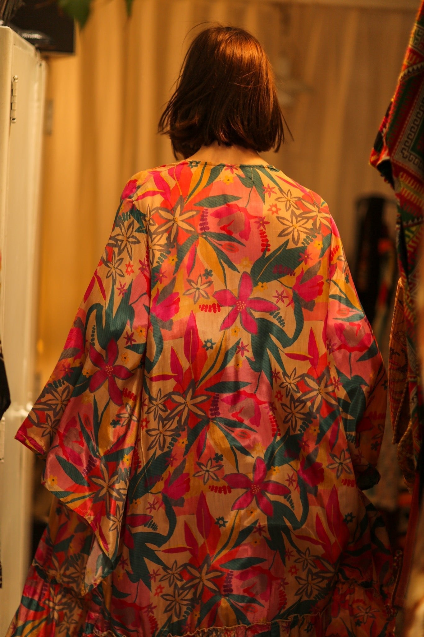 PINK JUNGLE SILK KIMONO PINA - MOMO STUDIO BERLIN - Berlin Concept Store - sustainable & ethical fashion
