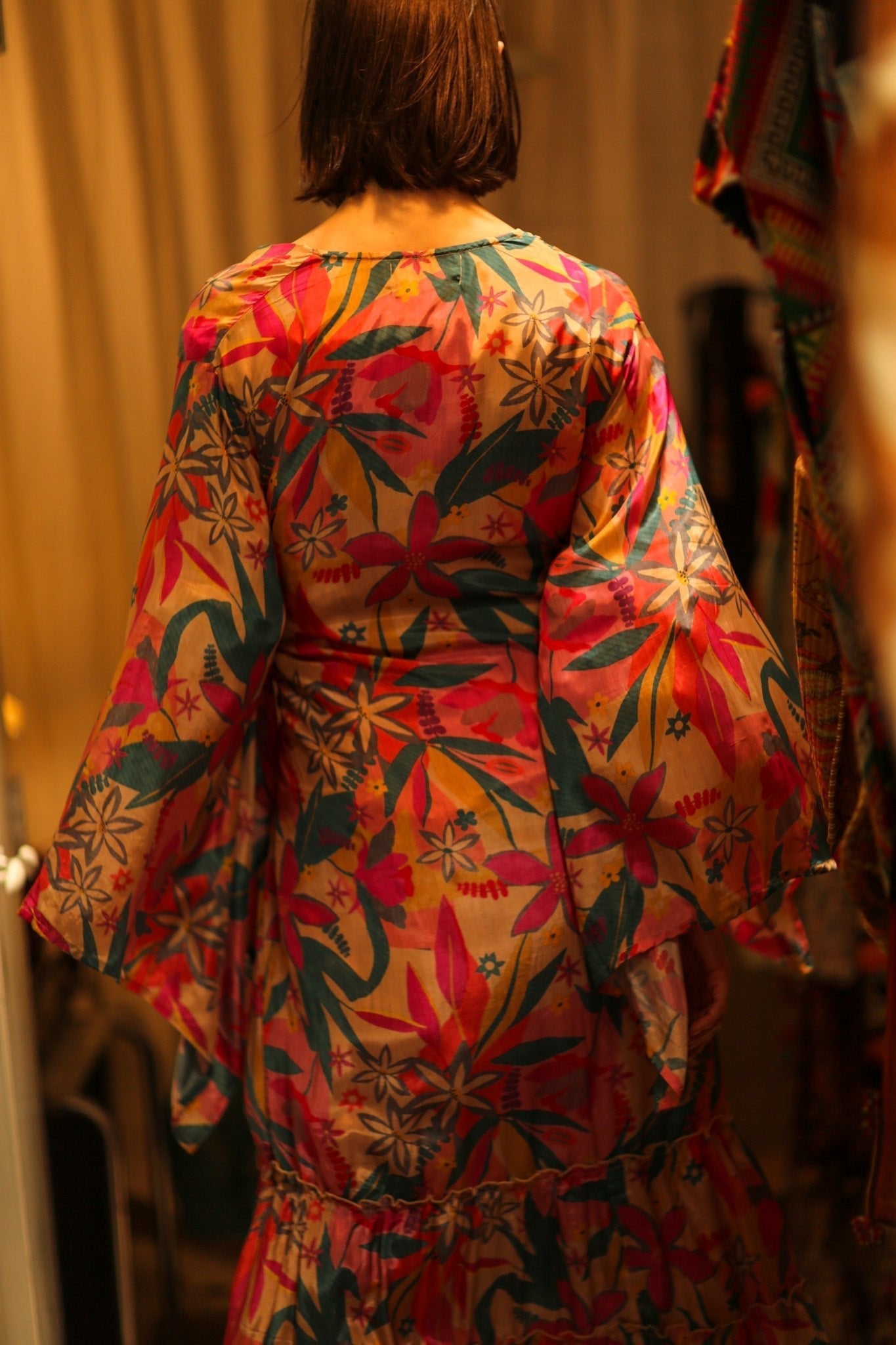 PINK JUNGLE SILK KIMONO PINA - MOMO STUDIO BERLIN - Berlin Concept Store - sustainable & ethical fashion