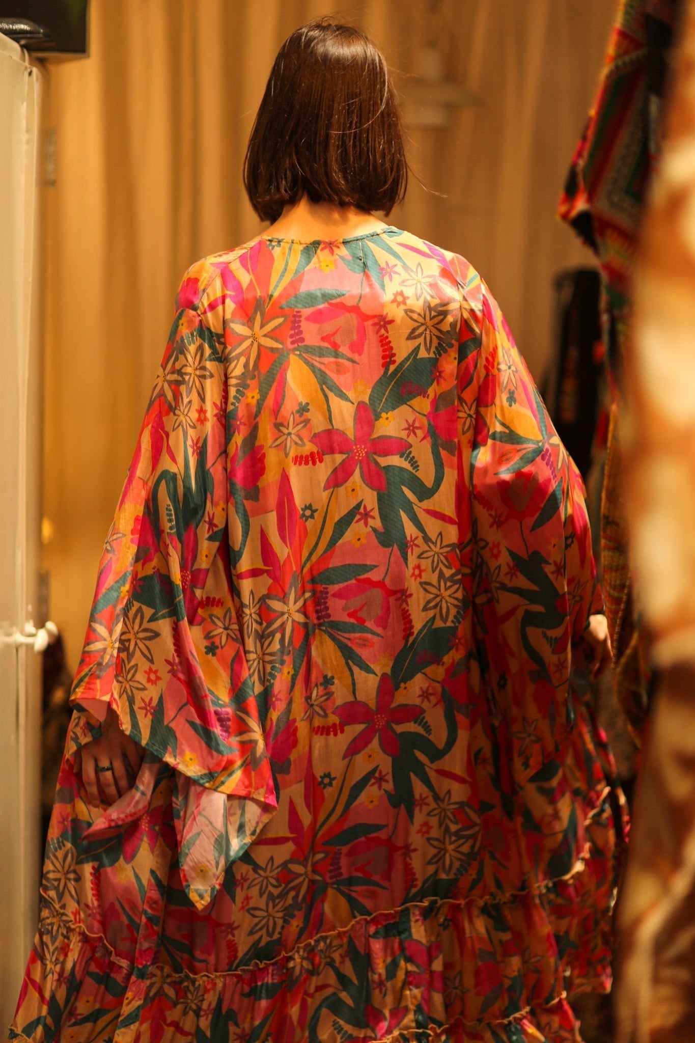 PINK JUNGLE SILK KIMONO PINA - MOMO STUDIO BERLIN - Berlin Concept Store - sustainable & ethical fashion