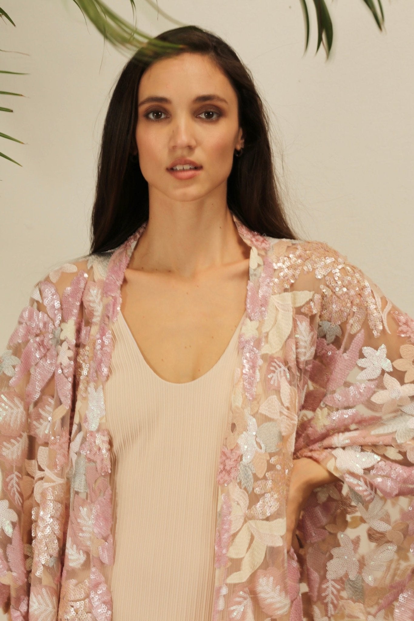 PINK SEQUIN FLOWER KIMONO - MOMO STUDIO BERLIN - Berlin Concept Store - sustainable & ethical fashion