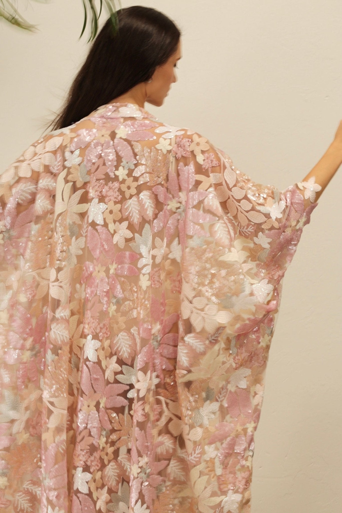 PINK SEQUIN FLOWER KIMONO - MOMO STUDIO BERLIN - Berlin Concept Store - sustainable & ethical fashion