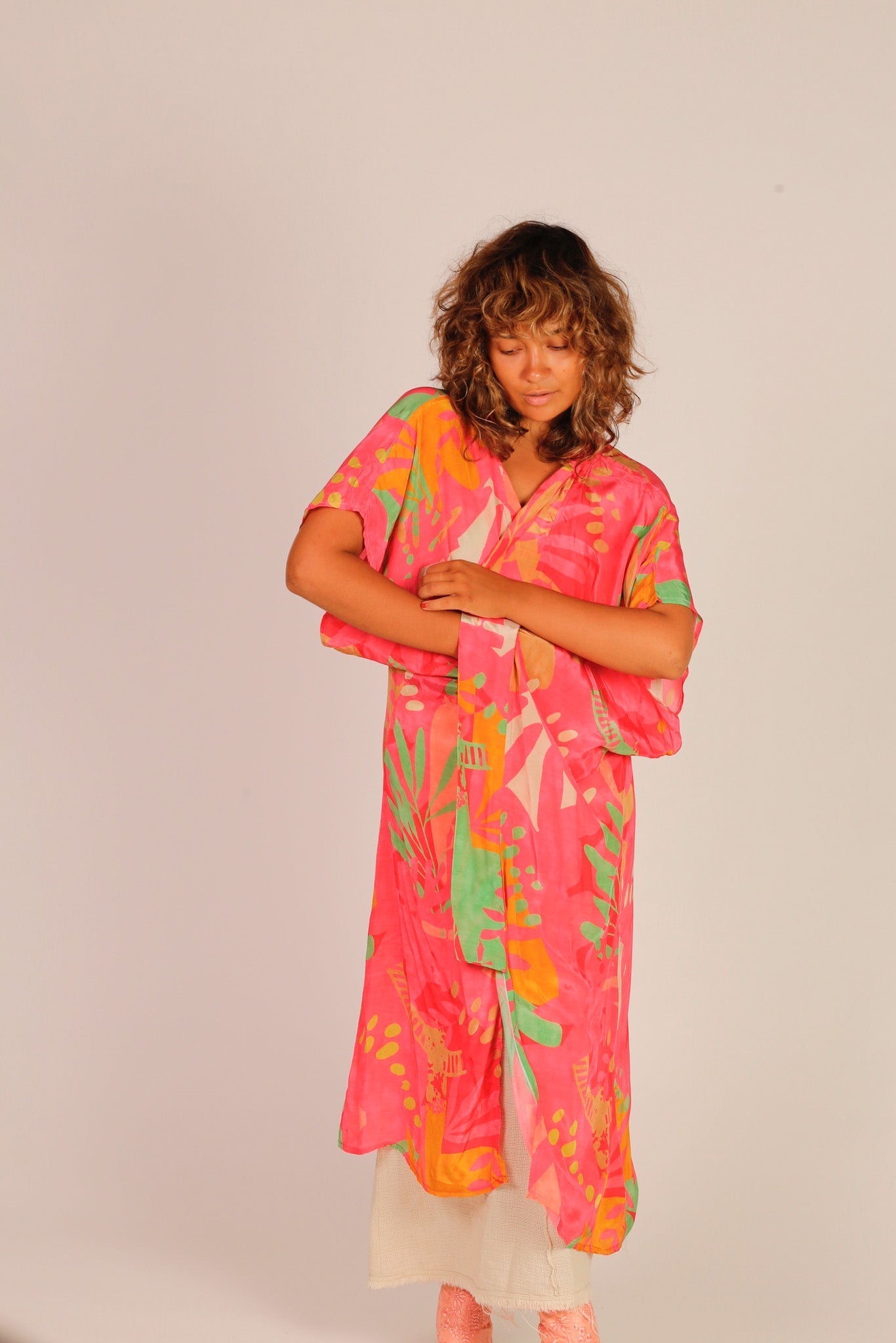 PINK SILK KIMONO SAMANTHA - MOMO STUDIO BERLIN - Berlin Concept Store - sustainable & ethical fashion