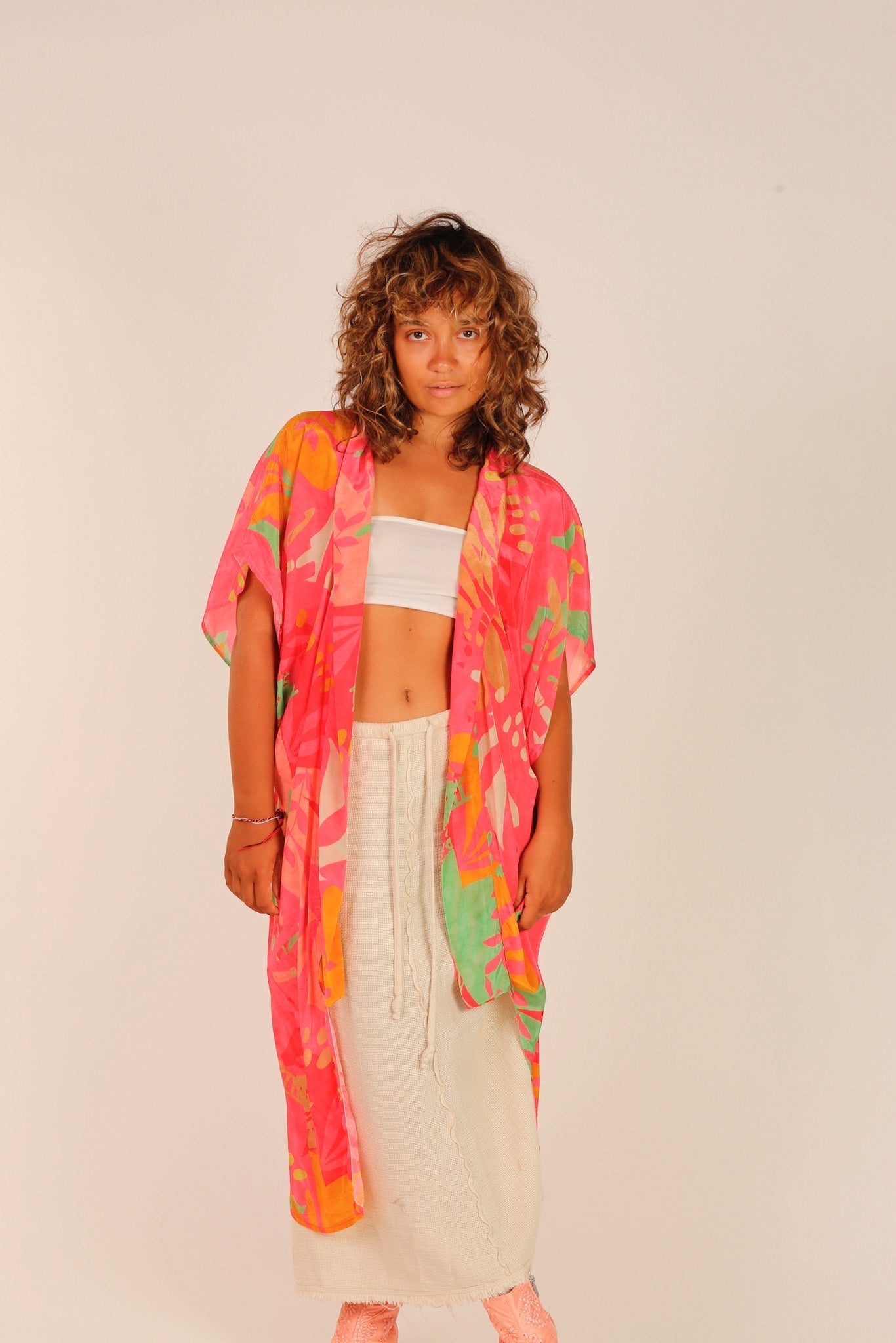 PINK SILK KIMONO SAMANTHA - MOMO STUDIO BERLIN - Berlin Concept Store - sustainable & ethical fashion