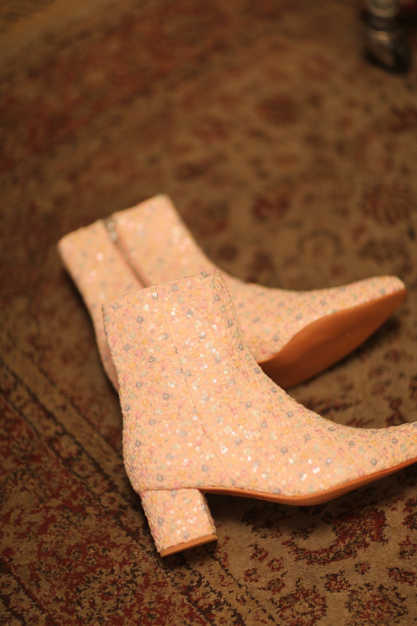 PINK SILK SEQUIN EMBROIDERED BOOTS LEWIS - MOMO STUDIO BERLIN - Berlin Concept Store - sustainable & ethical fashion