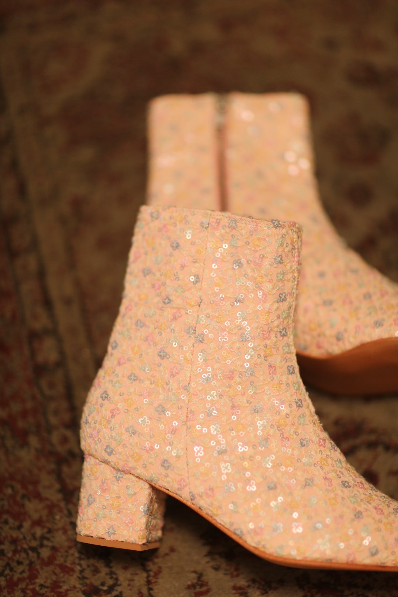 PINK SILK SEQUIN EMBROIDERED BOOTS LEWIS - MOMO STUDIO BERLIN - Berlin Concept Store - sustainable & ethical fashion