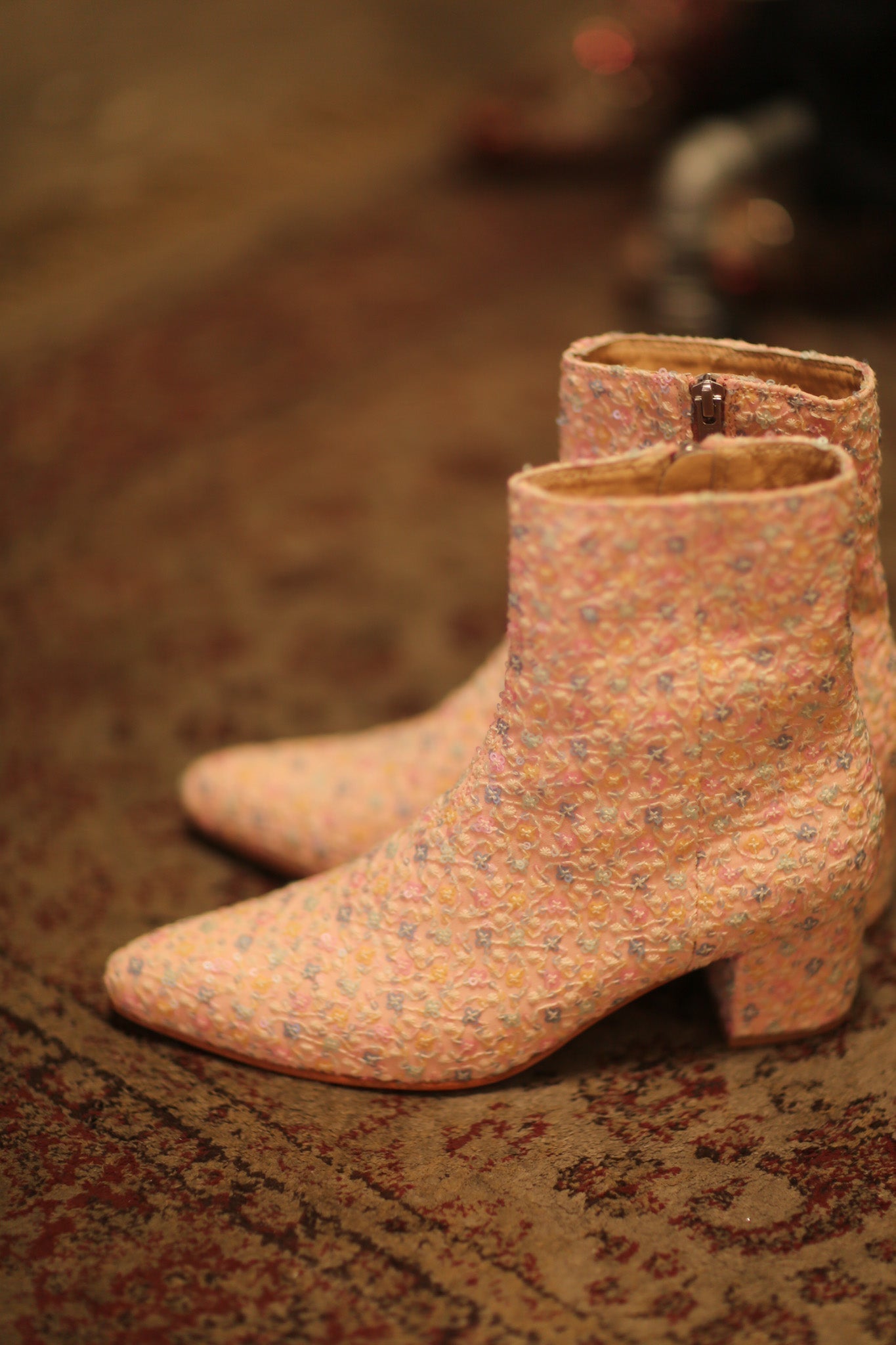 PINK SILK SEQUIN EMBROIDERED BOOTS LEWIS - MOMO STUDIO BERLIN - Berlin Concept Store - sustainable & ethical fashion