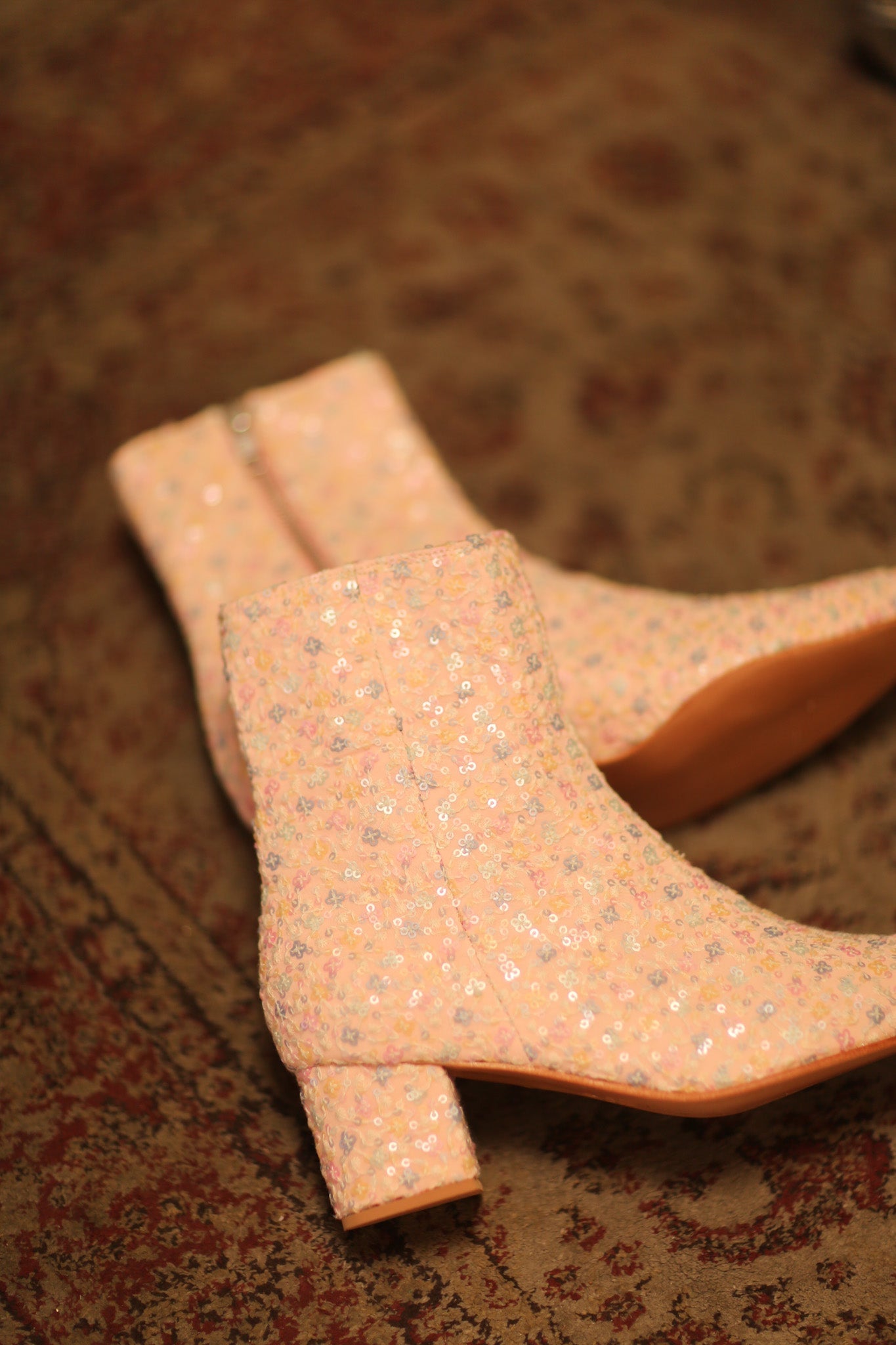 PINK SILK SEQUIN EMBROIDERED BOOTS LEWIS - MOMO STUDIO BERLIN - Berlin Concept Store - sustainable & ethical fashion