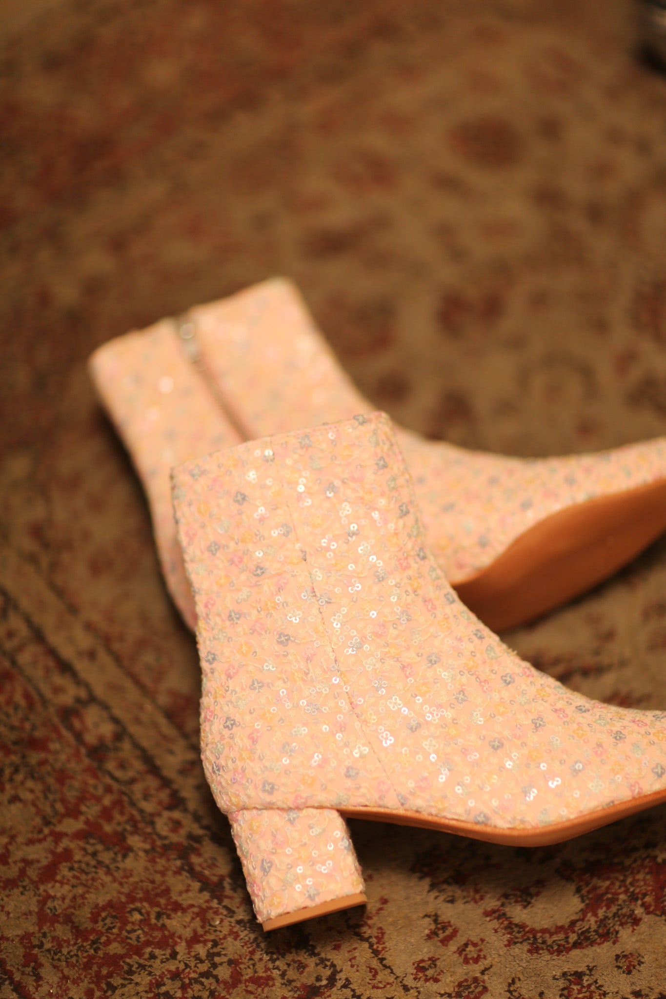 PINK SILK SEQUIN EMBROIDERED BOOTS LEWIS - MOMO STUDIO BERLIN - Berlin Concept Store - sustainable & ethical fashion
