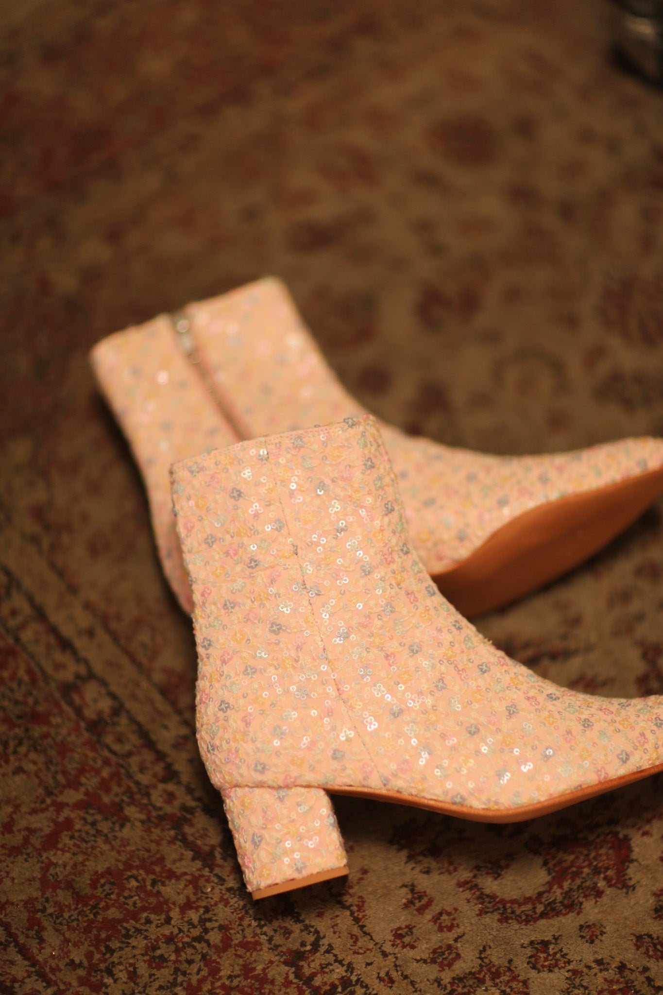 PINK SILK SEQUIN EMBROIDERED BOOTS LEWIS - MOMO STUDIO BERLIN - Berlin Concept Store - sustainable & ethical fashion