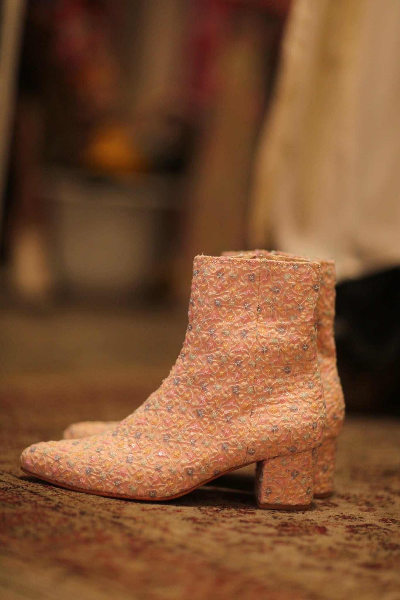 PINK SILK SEQUIN EMBROIDERED BOOTS LEWIS - MOMO STUDIO BERLIN - Berlin Concept Store - sustainable & ethical fashion