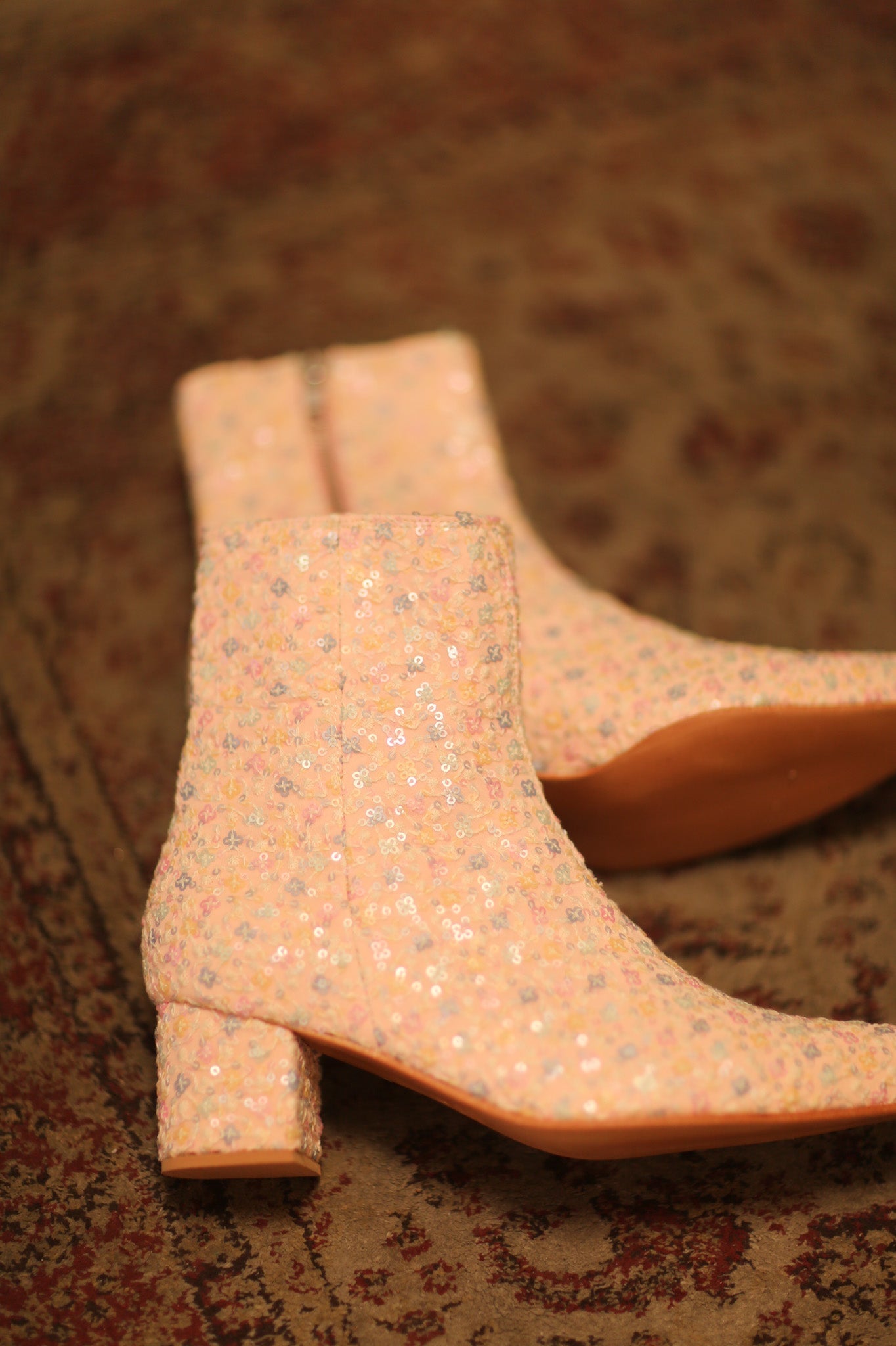 PINK SILK SEQUIN EMBROIDERED BOOTS LEWIS - MOMO STUDIO BERLIN - Berlin Concept Store - sustainable & ethical fashion
