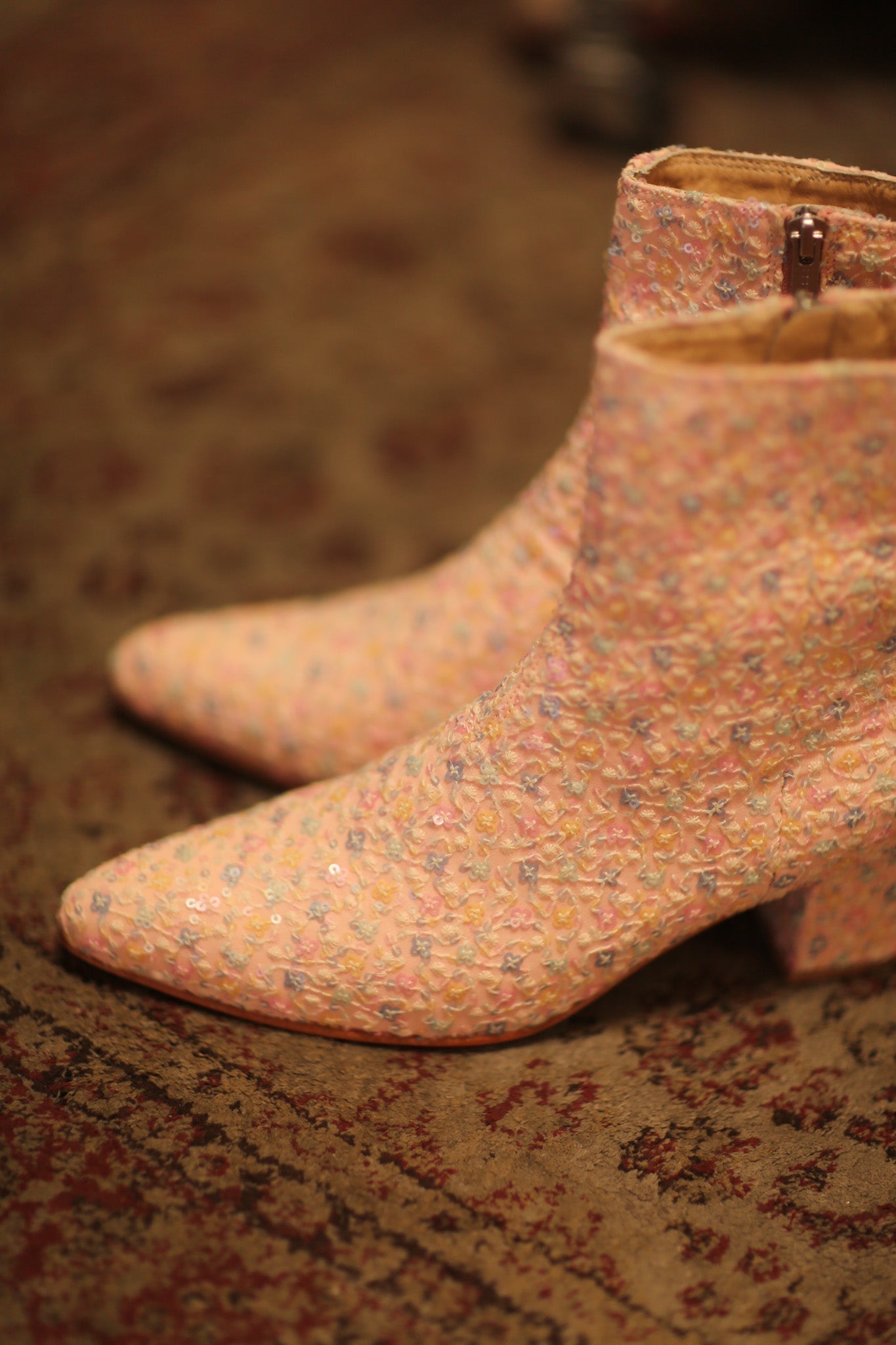 PINK SILK SEQUIN EMBROIDERED BOOTS LEWIS - MOMO STUDIO BERLIN - Berlin Concept Store - sustainable & ethical fashion