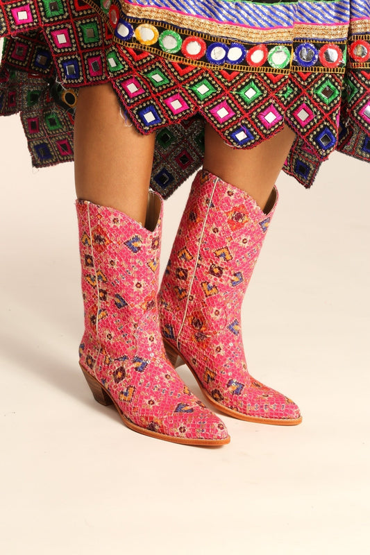 PINK WESTERN BOOTS BAJA - MOMO STUDIO BERLIN - Berlin Concept Store - sustainable & ethical fashion