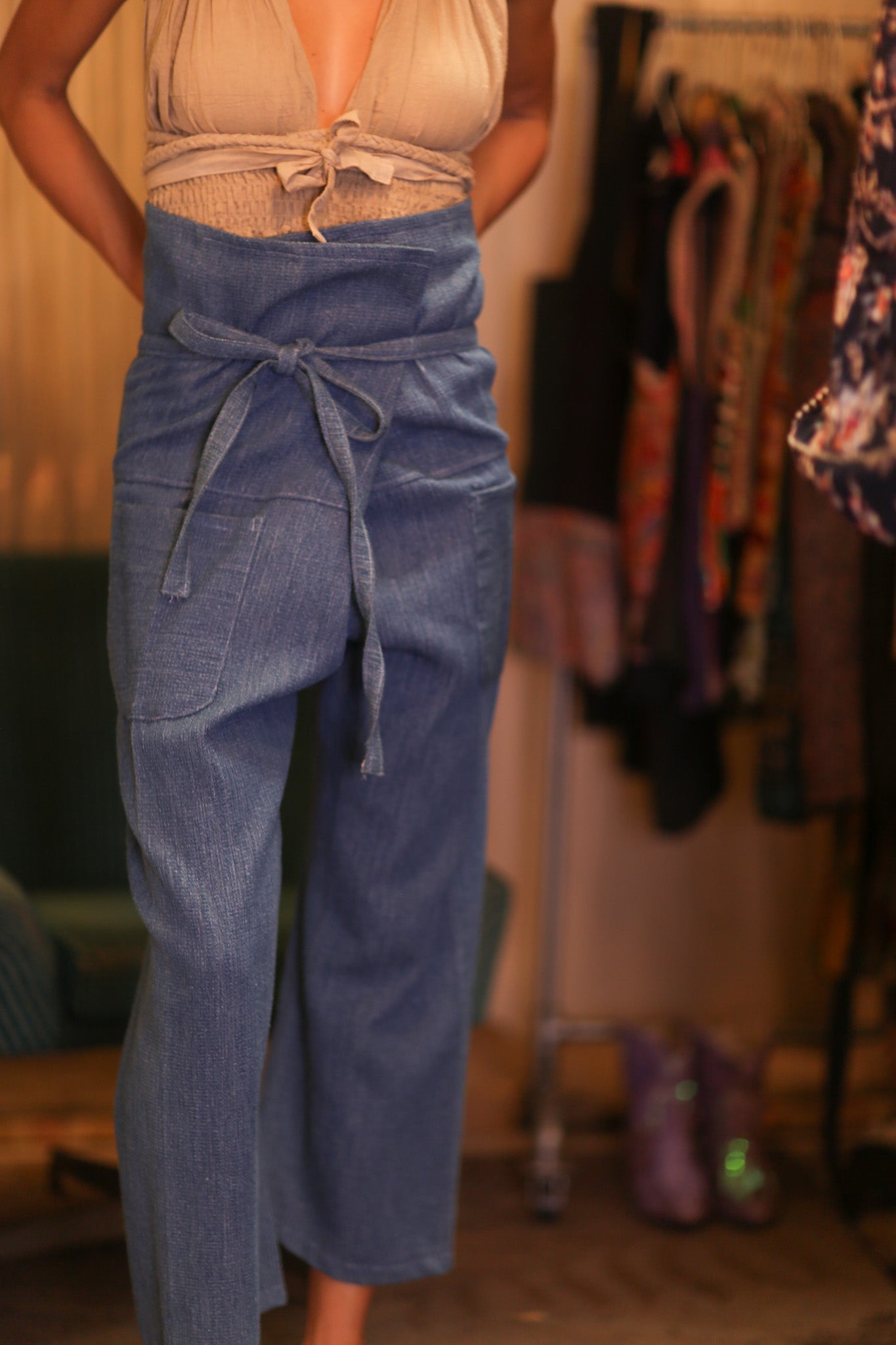 PREMIUM DENIM FISHERMEN PANTS LIGHT BLUE - MOMO STUDIO BERLIN - Berlin Concept Store - sustainable & ethical fashion