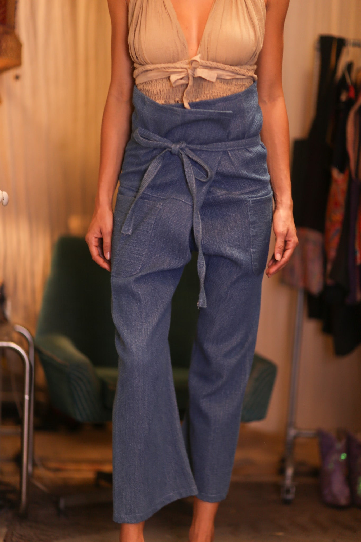 PREMIUM DENIM FISHERMEN PANTS LIGHT BLUE - MOMO STUDIO BERLIN - Berlin Concept Store - sustainable & ethical fashion