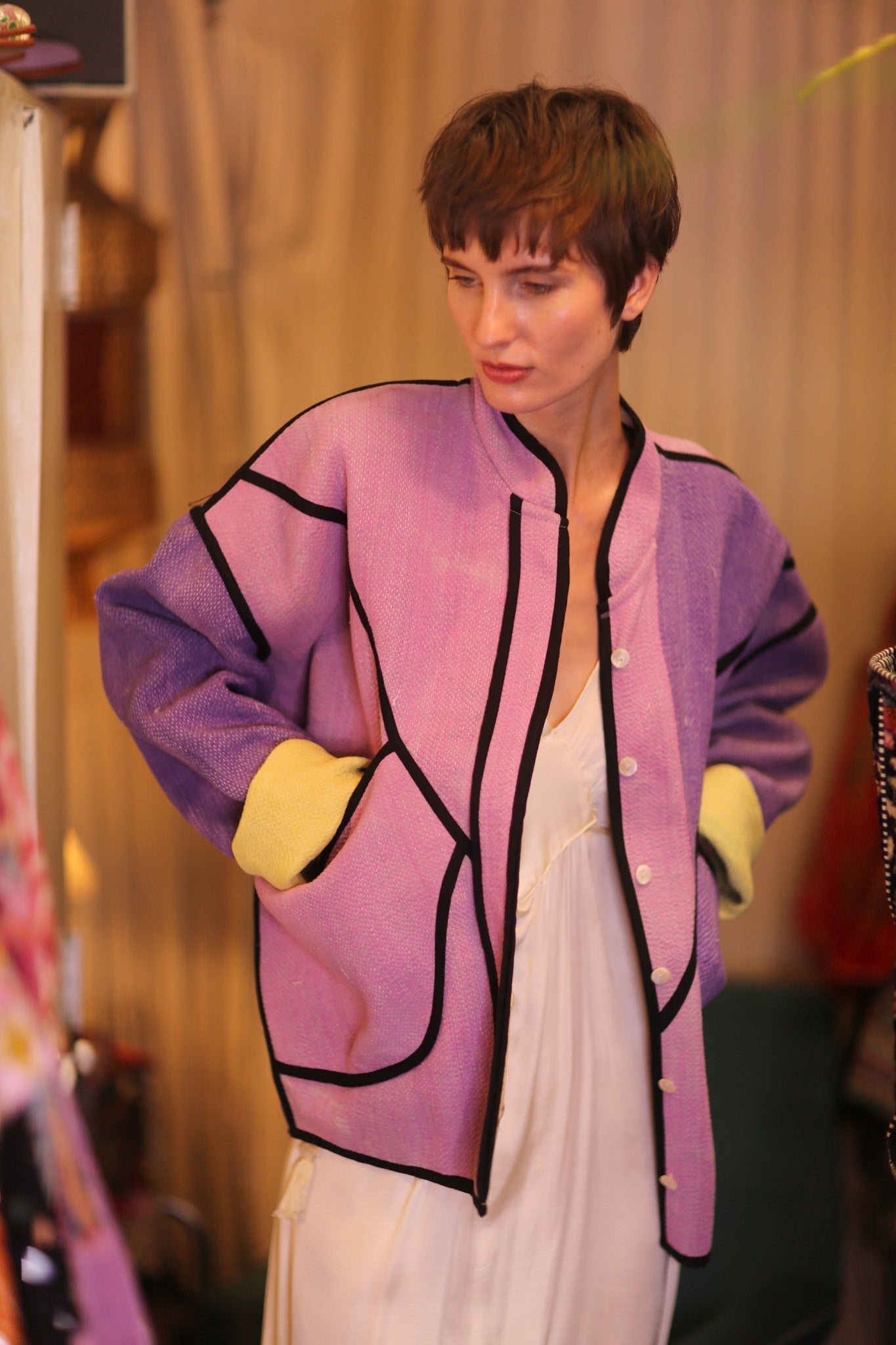 PURPLE PINK JACKET OUNA - MOMO STUDIO BERLIN - Berlin Concept Store - sustainable & ethical fashion